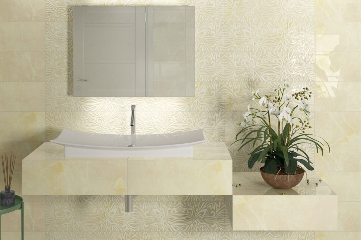 Изображение товара Керамическая плитка Granito MEGAN Décor Folie Silverekb 20x60см цвет белый, кремовый