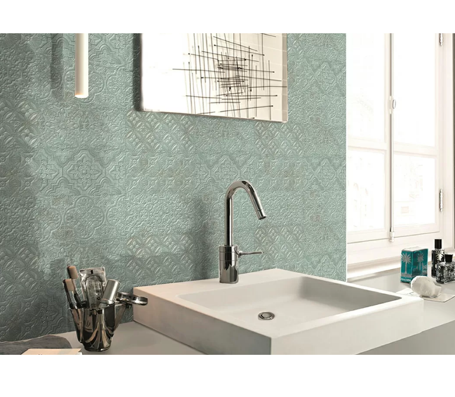 Изображение товара Керамическая плитка Granito DANTE Décor Glassekb 12x24см цвет серо-зеленый