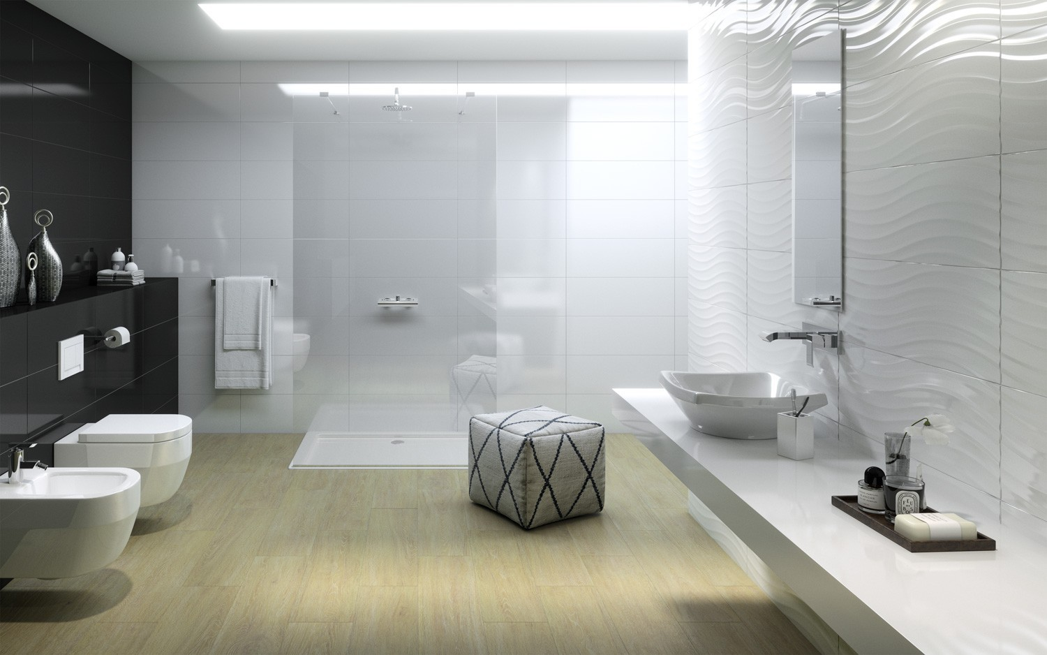 Изображение товара Керамическая плитка Granito FLAT Blanco Brilloekb 25x70см цвет белый