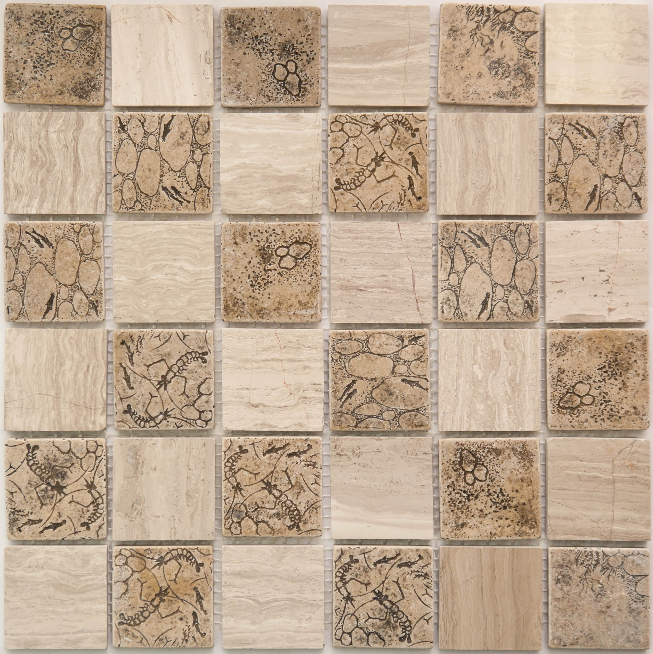 Изображение товара Декоративная мозаика NSMOSAIC Kp-720 30.5x30.5 см серый серебристый