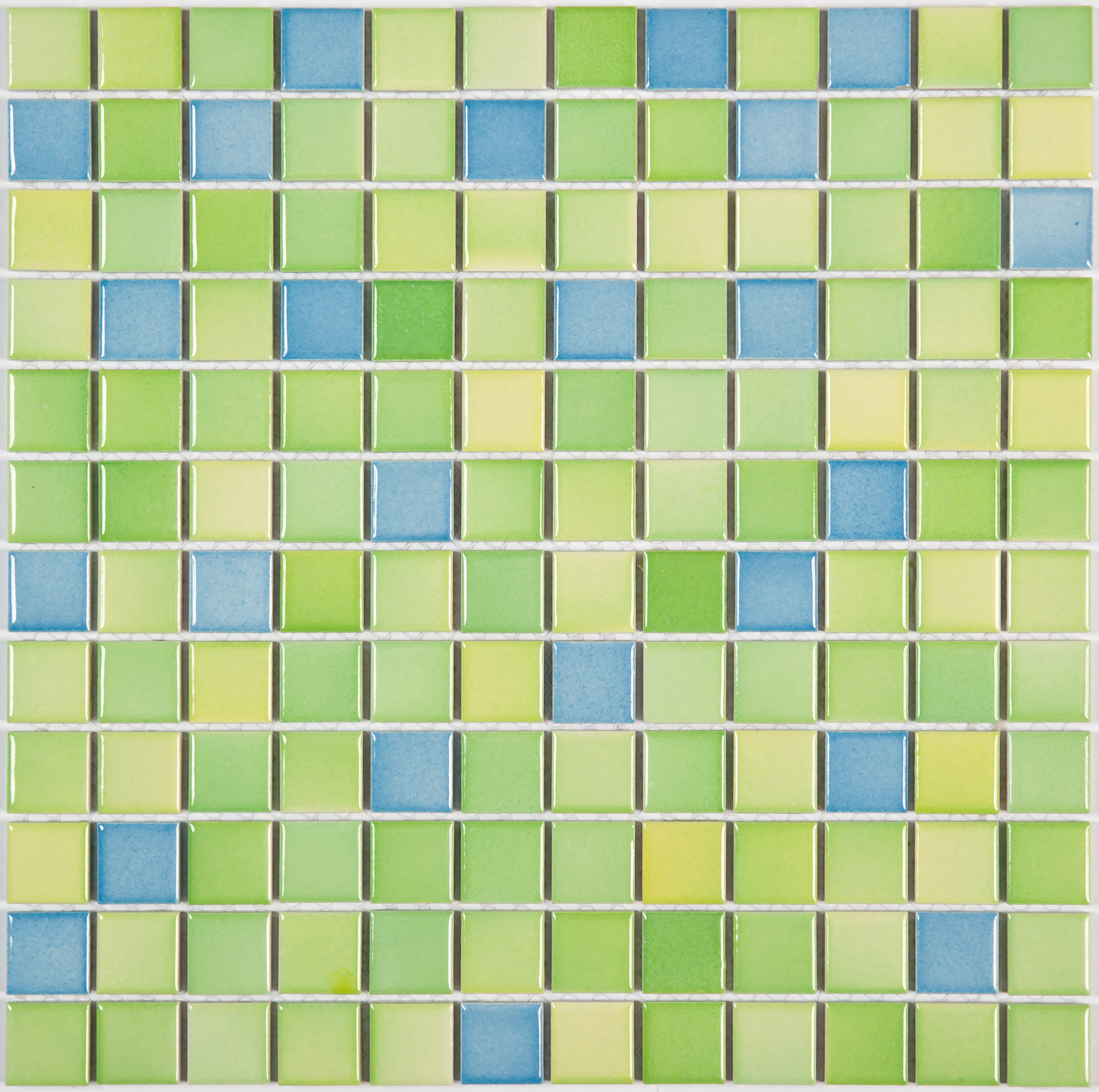 Изображение товара Декоративная керамическая мозаика NSMOSAIC зелёная 30x30 см глянцевая для внутренней и наружной отд