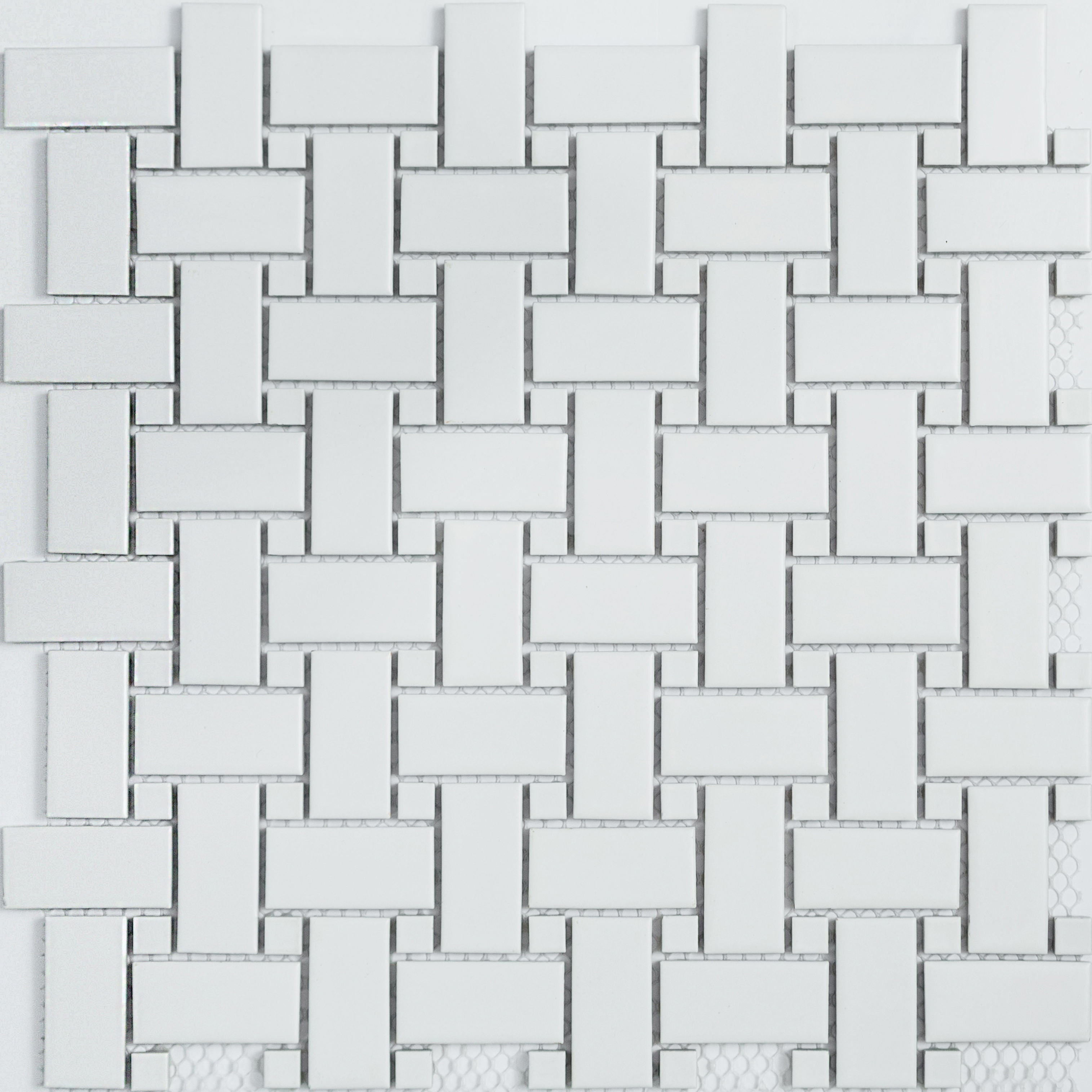 Изображение товара Декоративная керамическая мозаика NS Mosaic 30x30 см белая для внутренней и наружной отделки