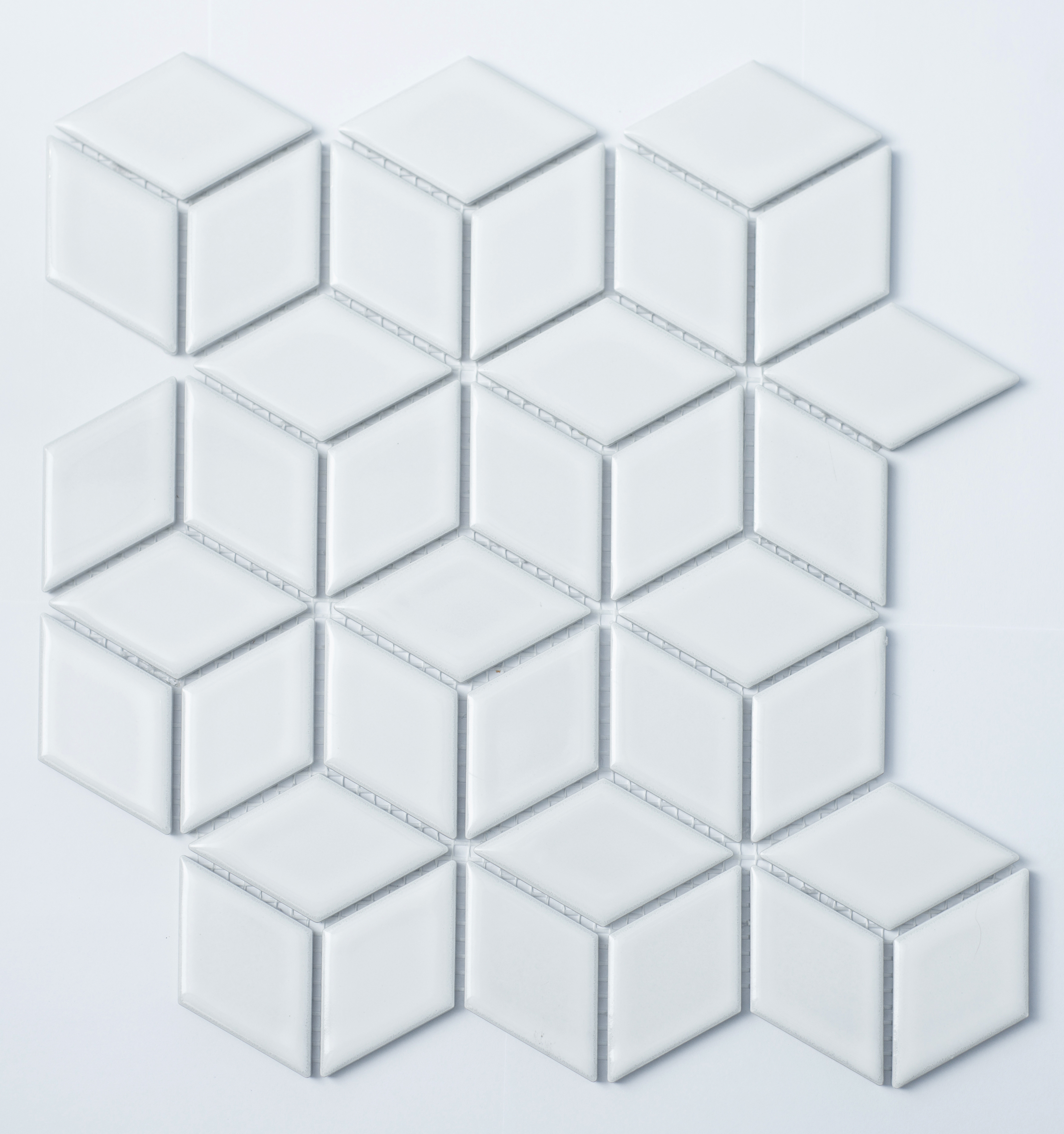 Изображение товара Декоративная керамическая мозаика NSMOSAIC P-501 NS08PL0140nsk 26.6x30.5см белый глянцевый дизайн