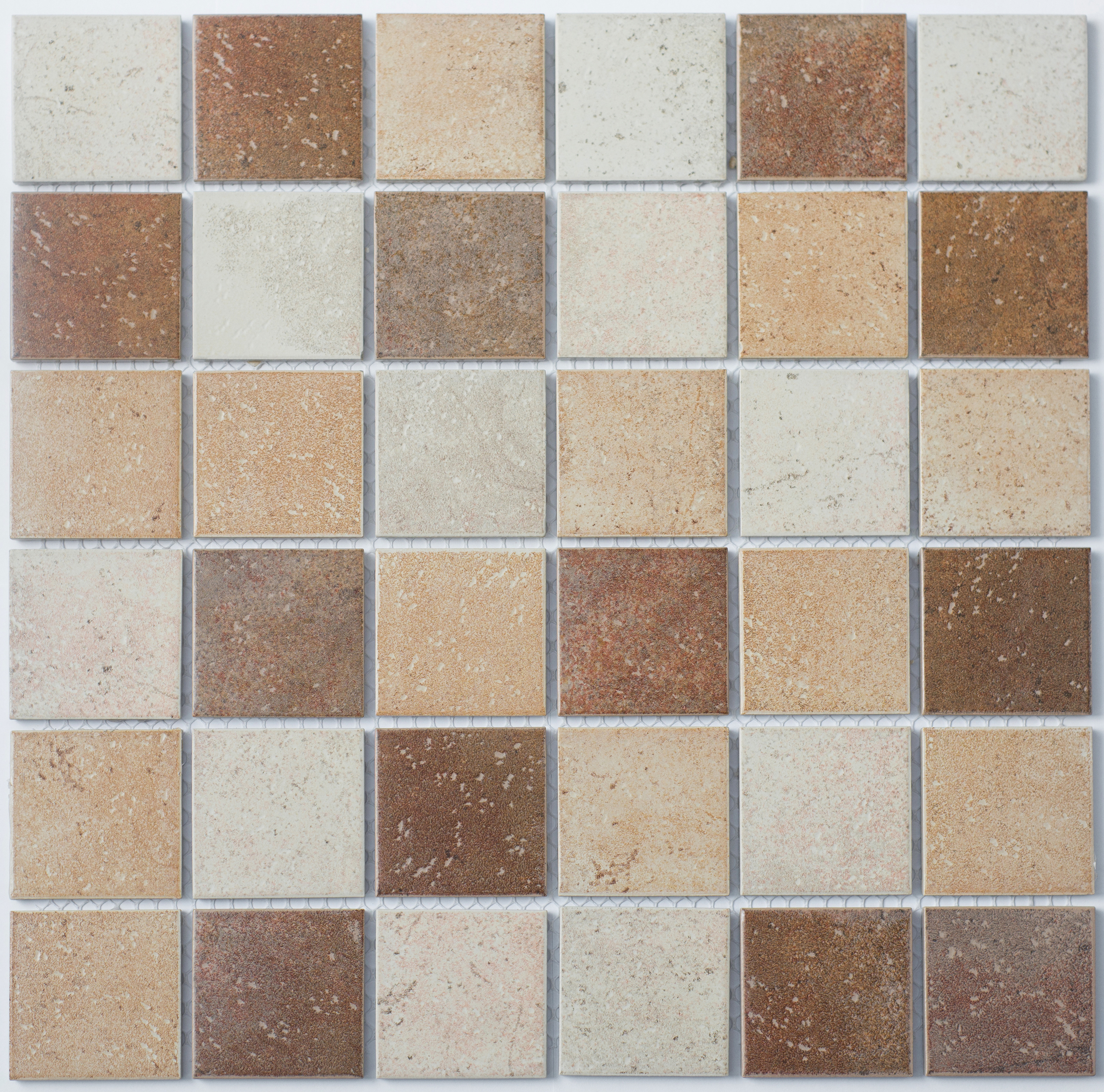 Изображение товара Декоративная керамическая мозаика NSMOSAIC P-514 коричневая 30.6x30.6см для внутренних и внешних ра