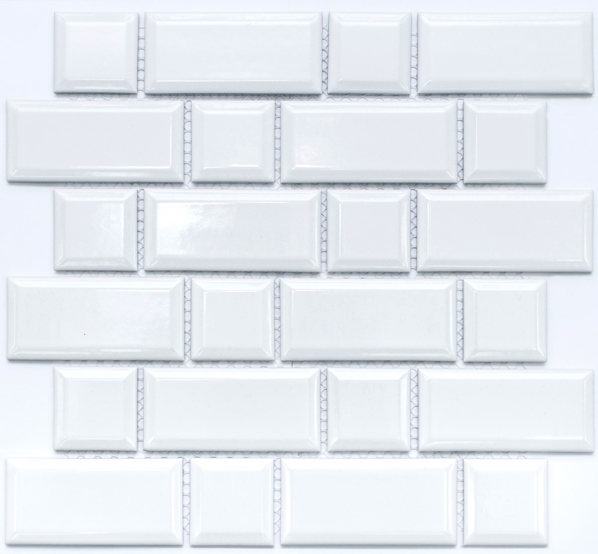 Изображение товара Декоративная мозаика Nsmosaic Pr4595-42 белая 29.4x29.1 см