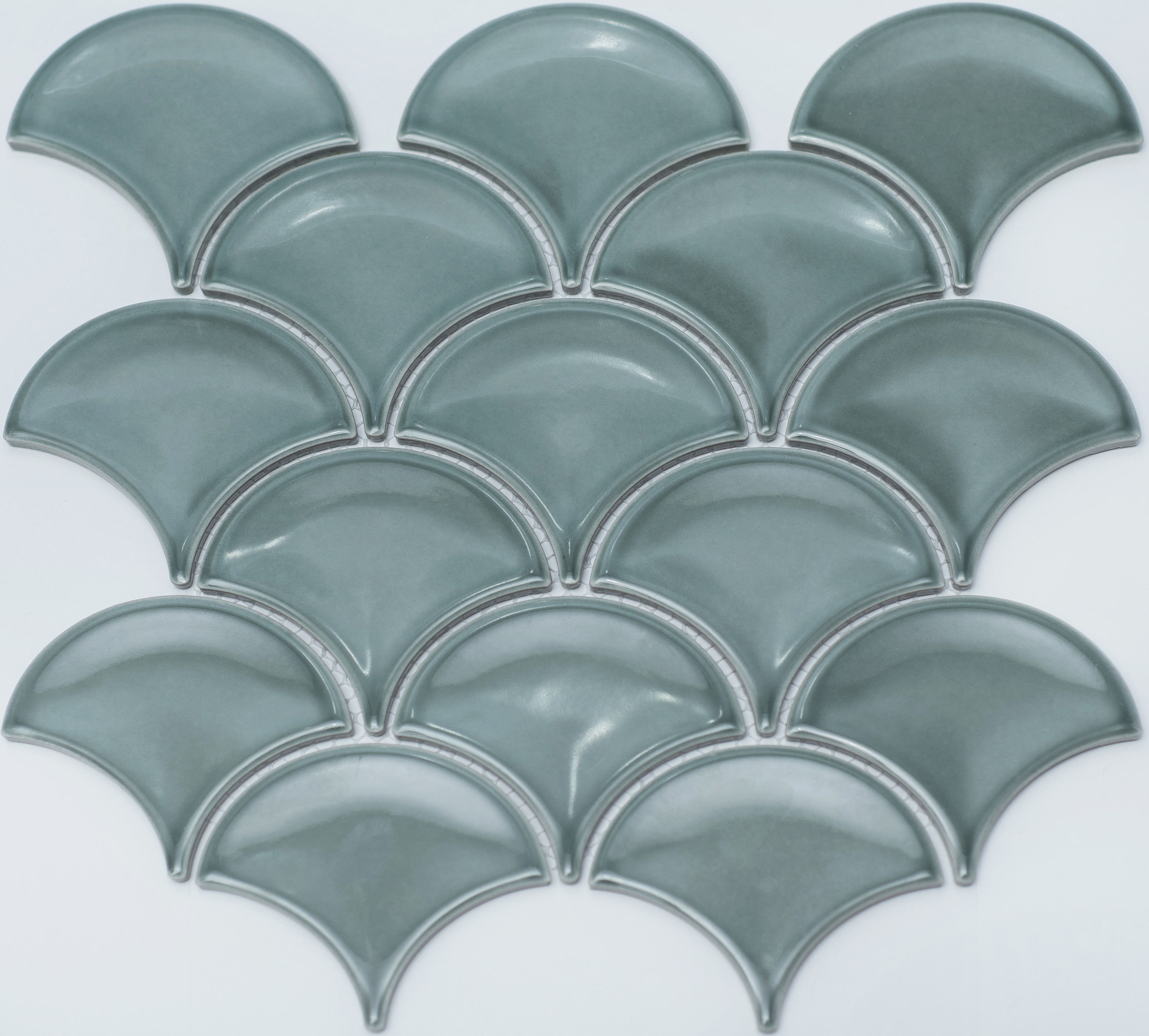 Изображение товара Декоративная керамическая мозаика NSMOSAIC зеленая 27.3х25.9 см для интерьера и бассейна