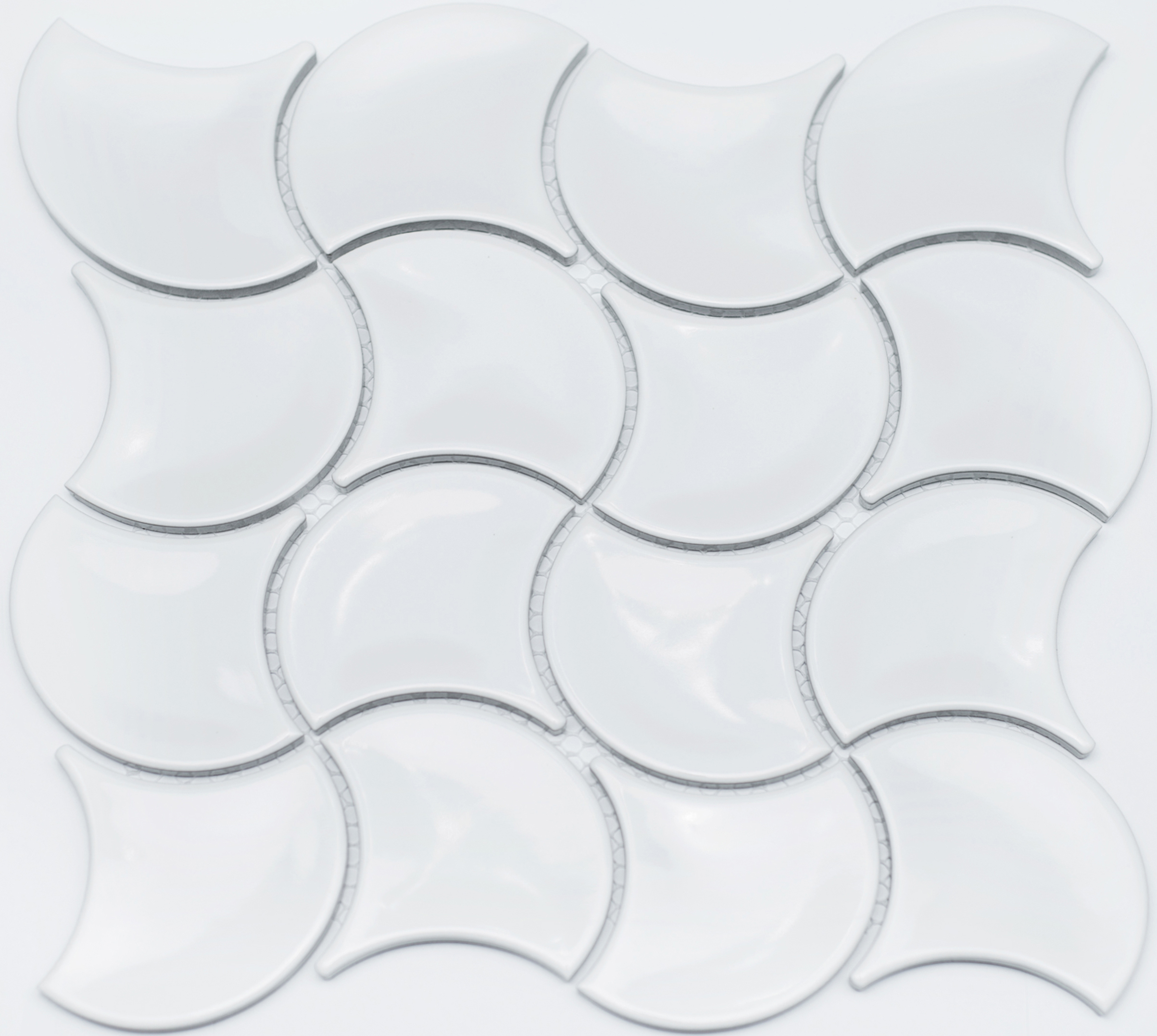 Изображение товара Керамическая декоративная мозаика Nsmosaic Ps7300-46 27.6x27.6 см белая