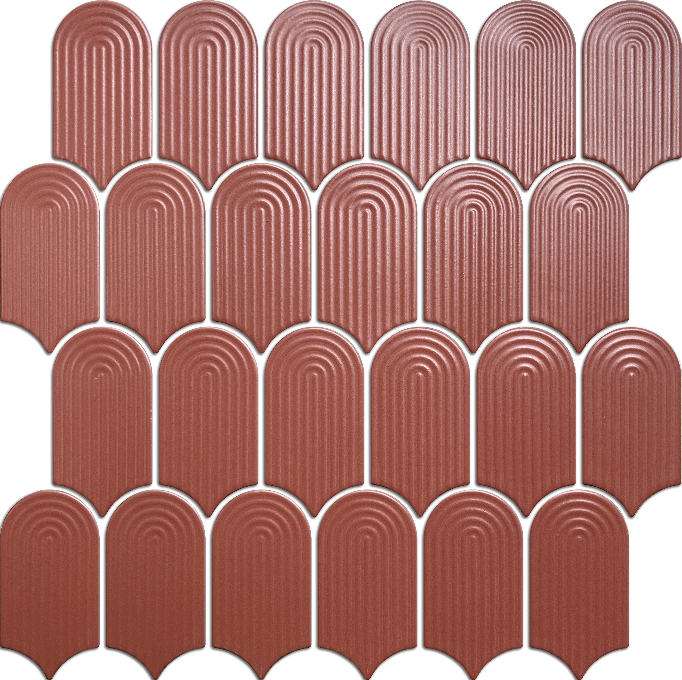 Изображение товара Керамическая декоративная мозаика Nsmosaic R-346 красного цвета 28.8x29.8 см