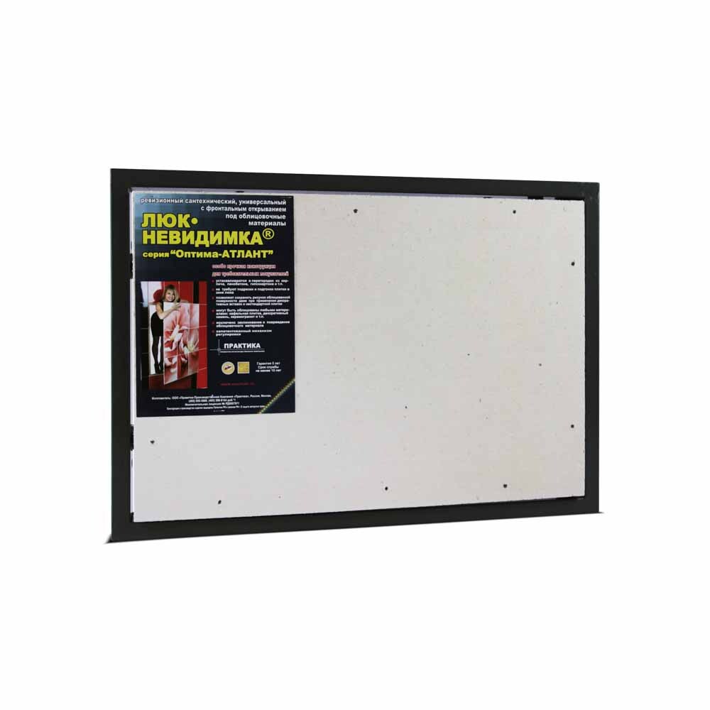 Изображение товара Стальной люк Практика Оптима Атлант 70x50 см с распашной дверцей и магнитным замком