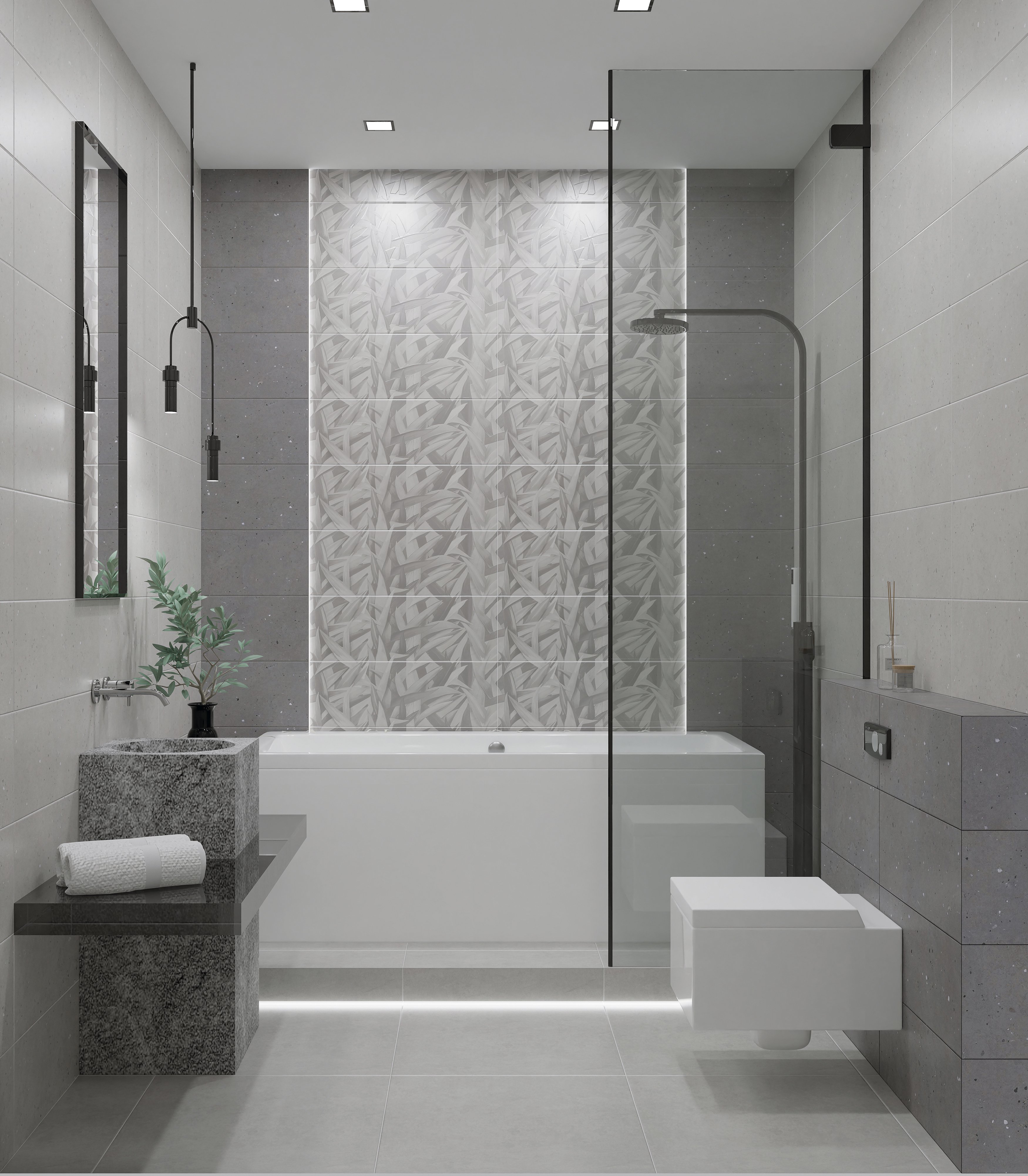 Изображение товара Настенная керамическая плитка Limestone 24.2x70 см светло-серого цвета Eletto Ceramica