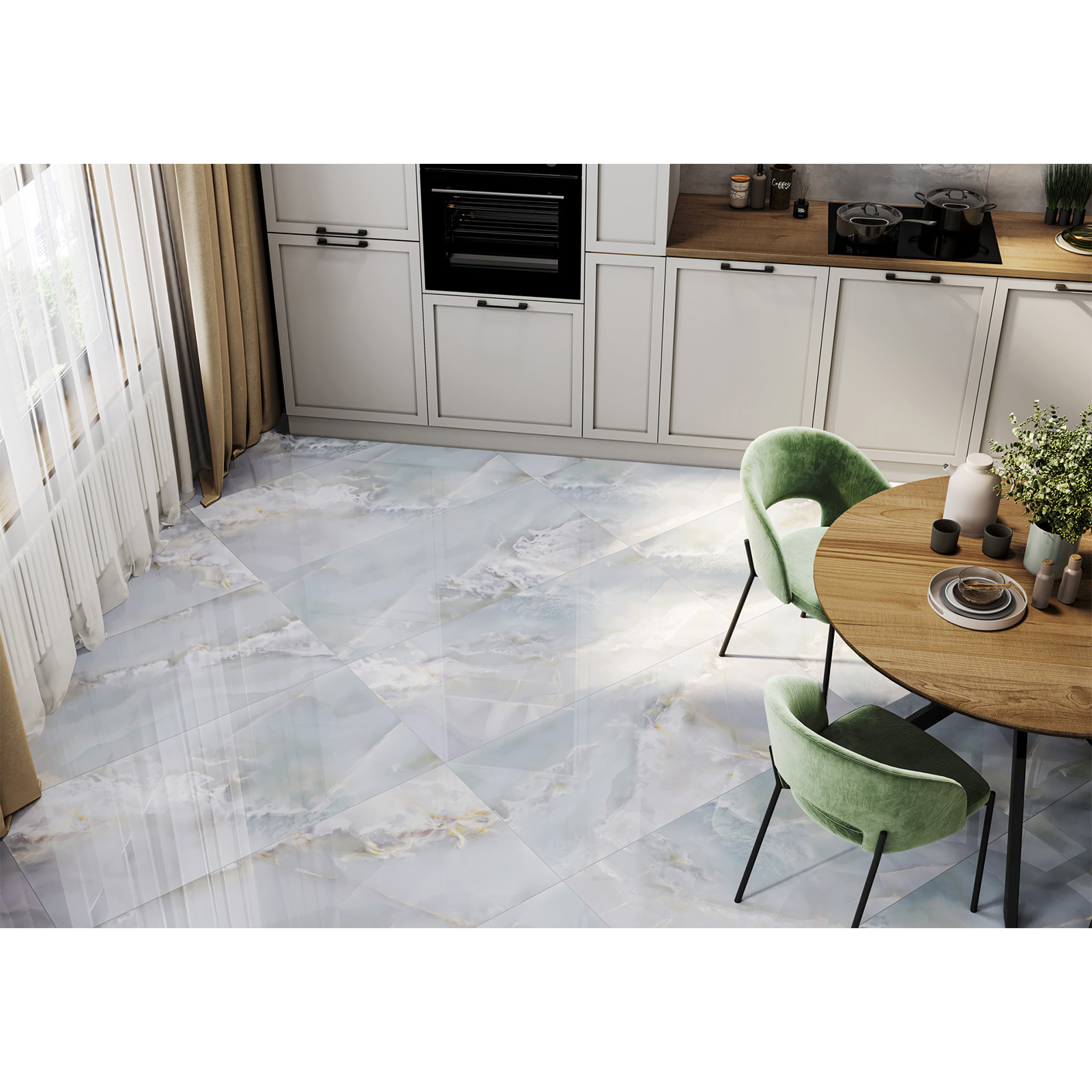 Изображение товара Керамогранит LCM Monaco Onyx Mint 60x120 см зеленый