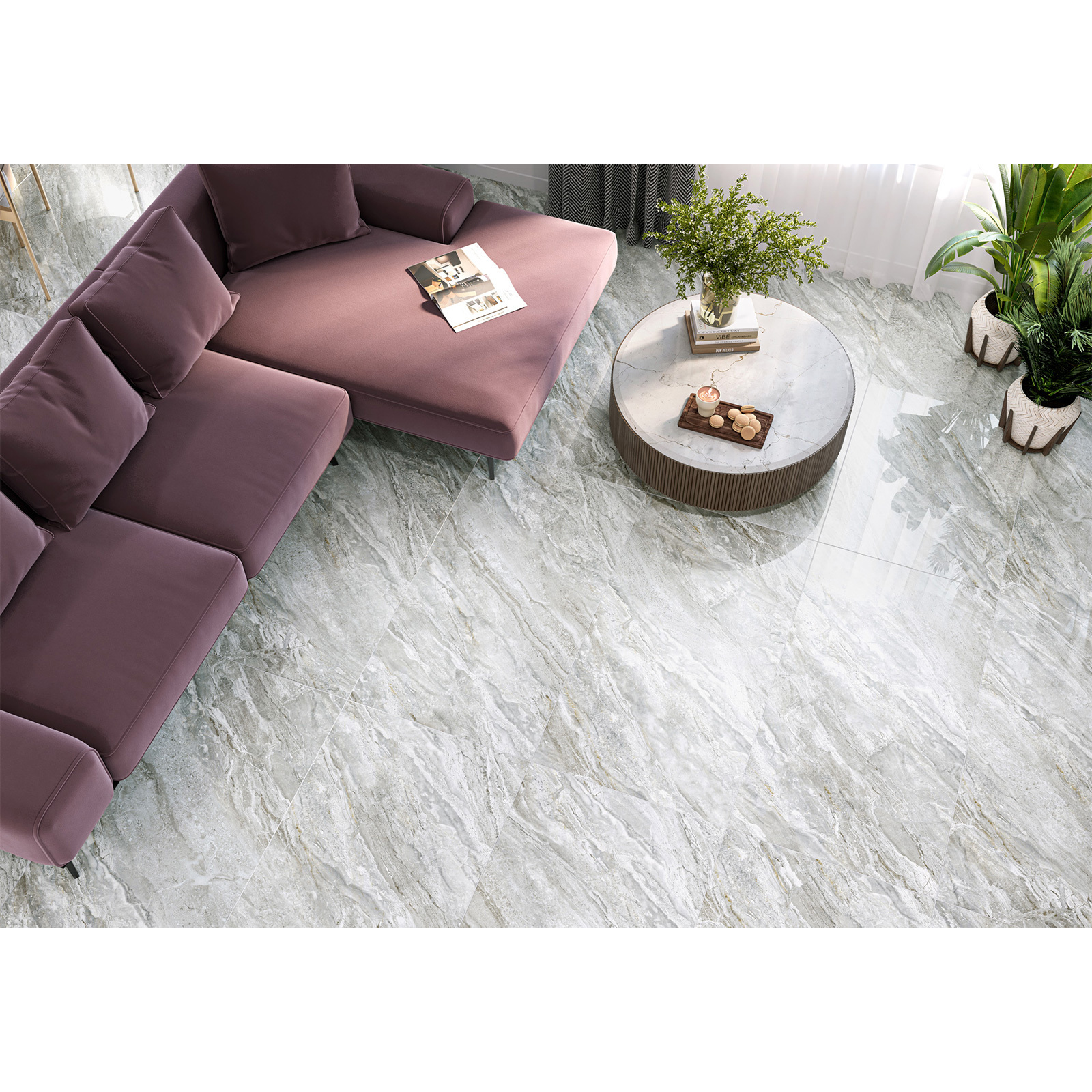 Изображение товара Керамогранит Lcm Lenart 60120LER15P 60x120см цвет серый/серебристый
