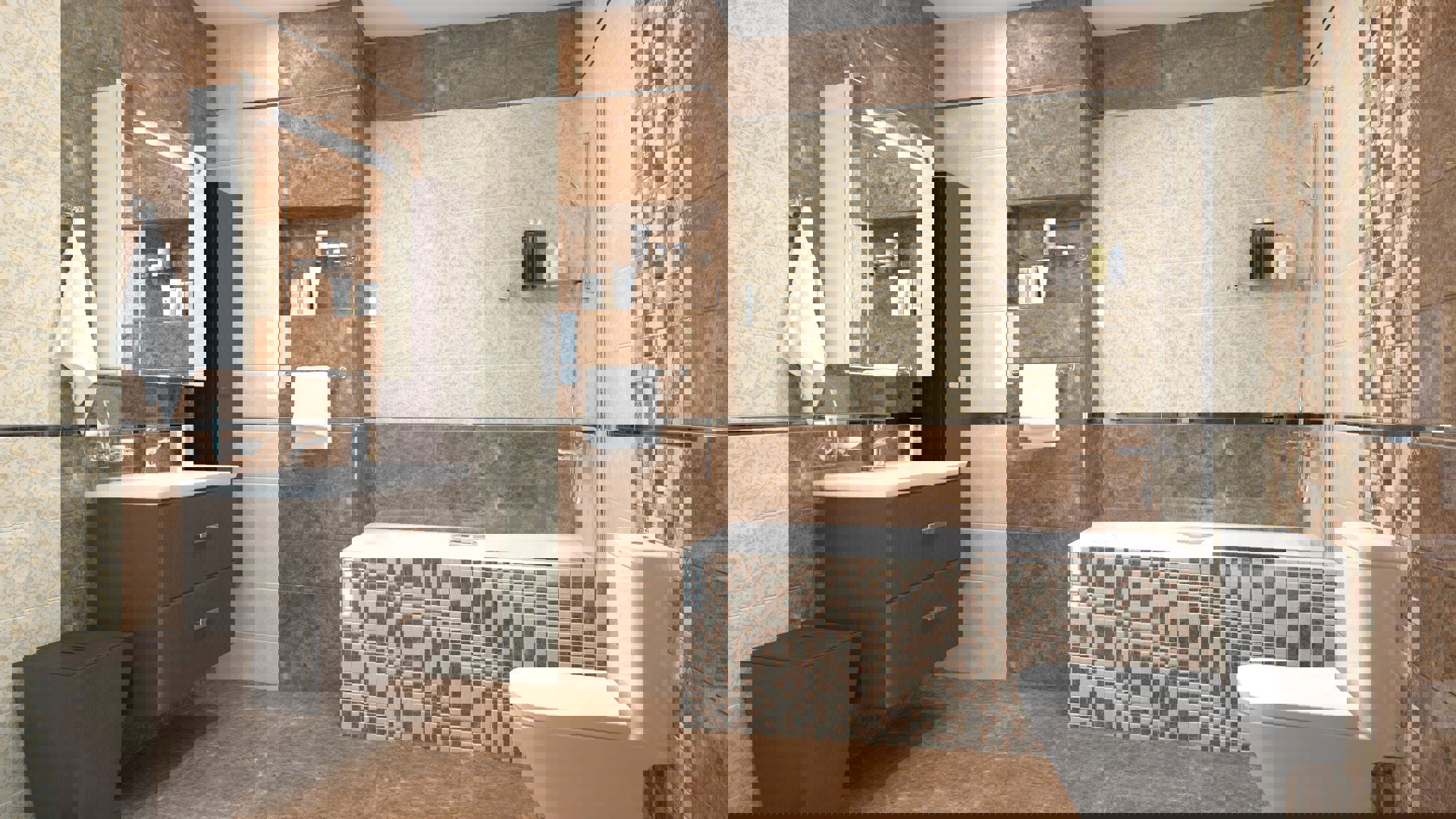 Изображение товара Настенная плитка Laparet Libra коричневая 60x20 см керамика для стен