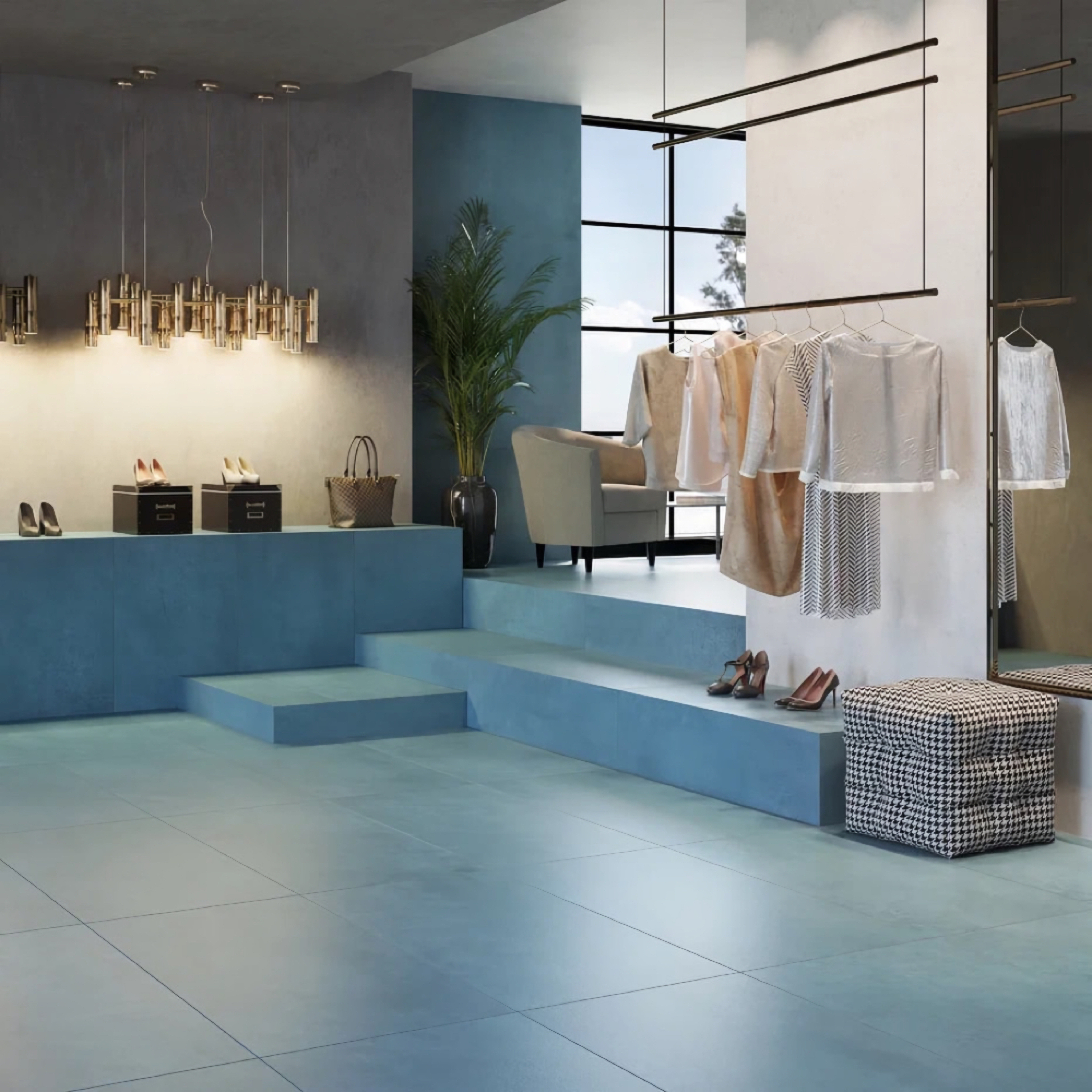 Изображение товара Керамогранит АртБетон Гранитея 60x60см синий для внутренней и наружной отделки