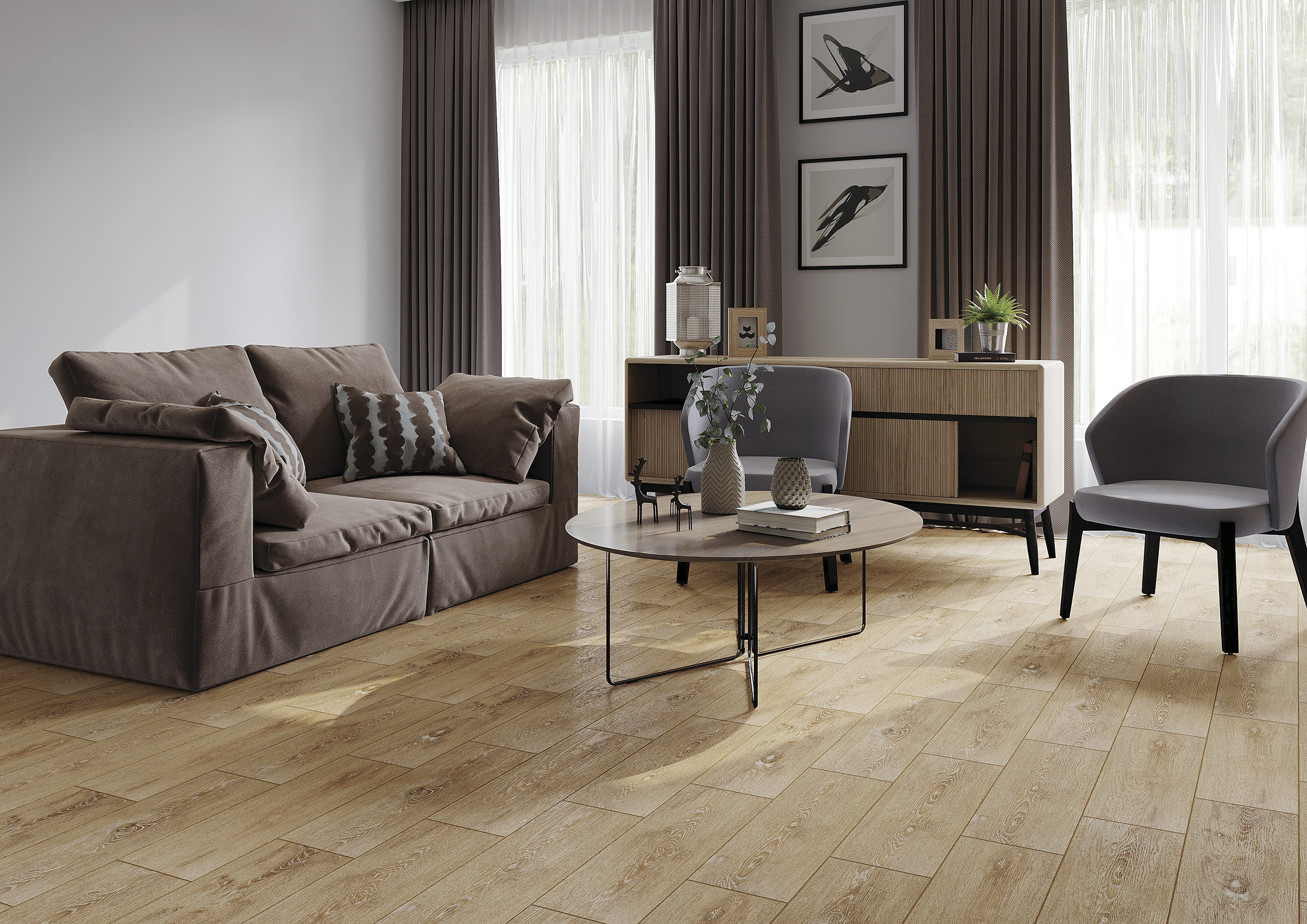 Изображение товара Керамогранит Cersanit Patinawood PT4M012 18.5x59.8см цвет бежевый