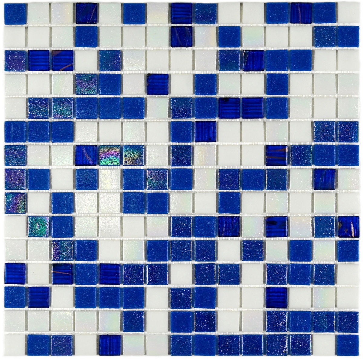 Изображение товара Мозаика Bonaparte Indigo 32.70x32.70см стеклянная для ванной и бассейна перламутр