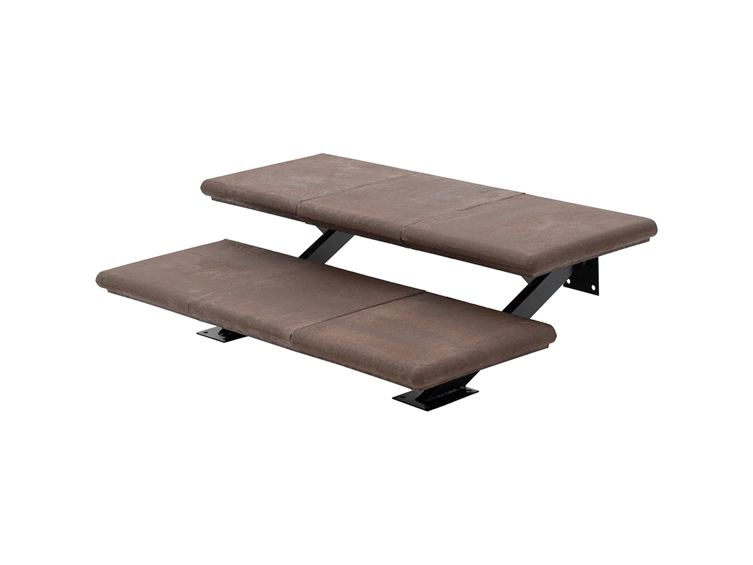 Изображение товара Лестница для крыльца 2 ступени WeEco ЛМШ2, цвет шоколад, металлическая, сборная