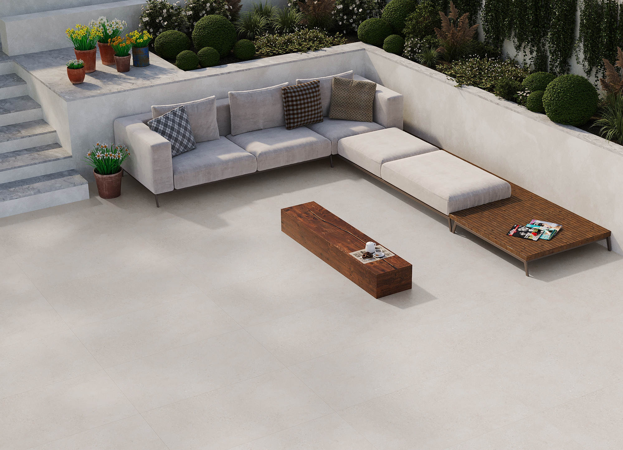 Изображение товара Керамогранит Kerald Stonex Bianco Matt 60x120 см бежевый