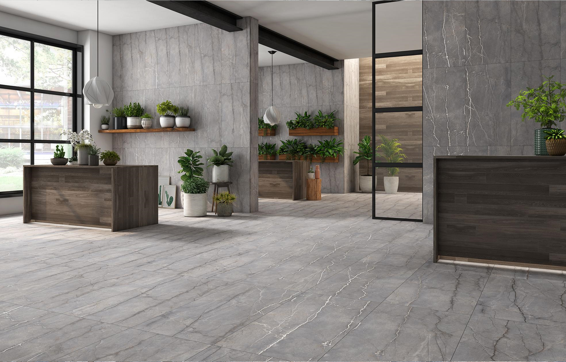 Изображение товара Керамогранит Kerald Frida Grey матовый 60x120 см для пола и стен