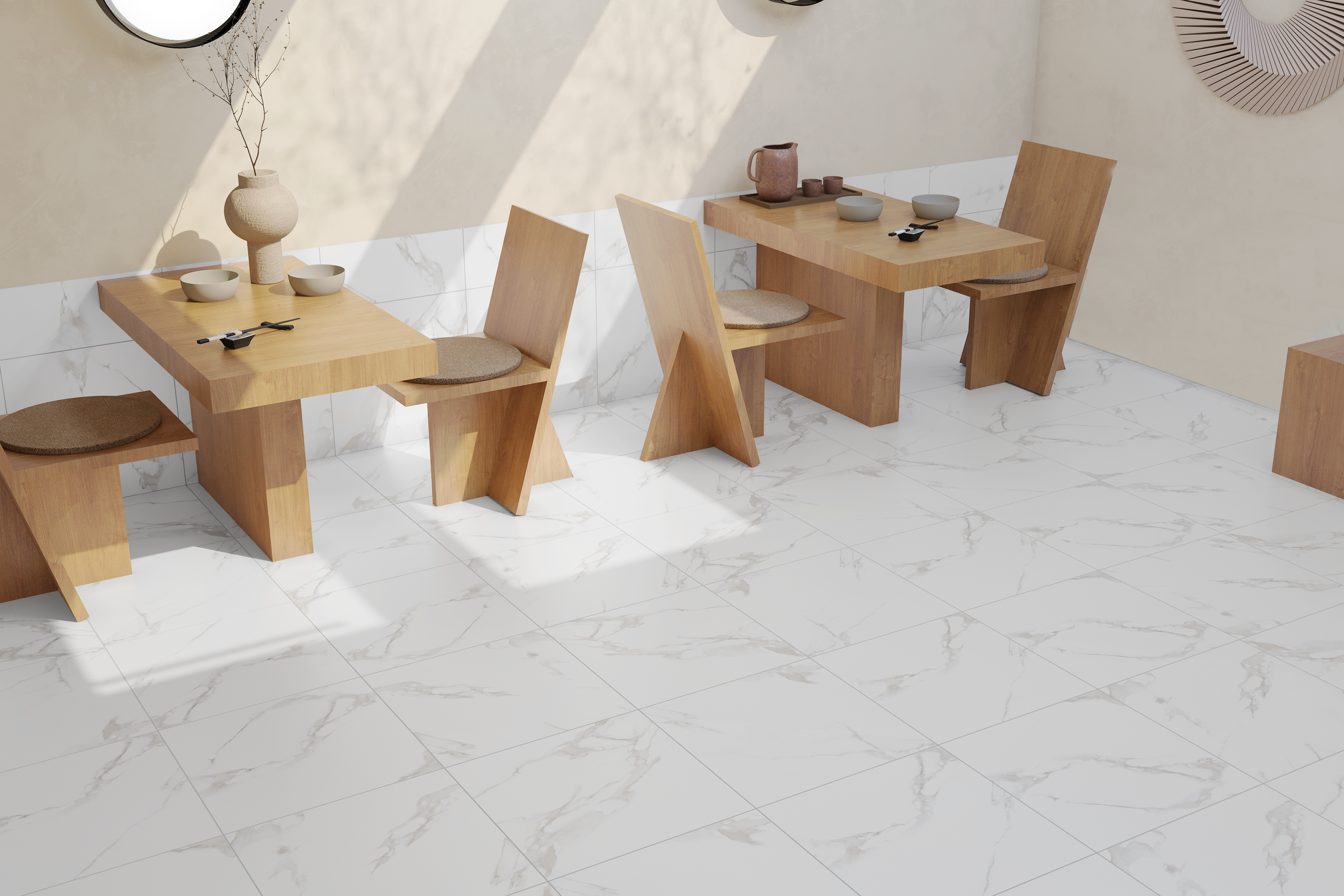 Изображение товара Керамогранит Kerald 5020 glossy 60x60 см белый мраморный 6 продажа