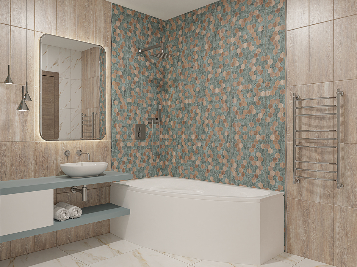 Изображение товара Плитка керамическая для стен Azori 509561101tmn Calacatta Ivory 20.10x50.50 см