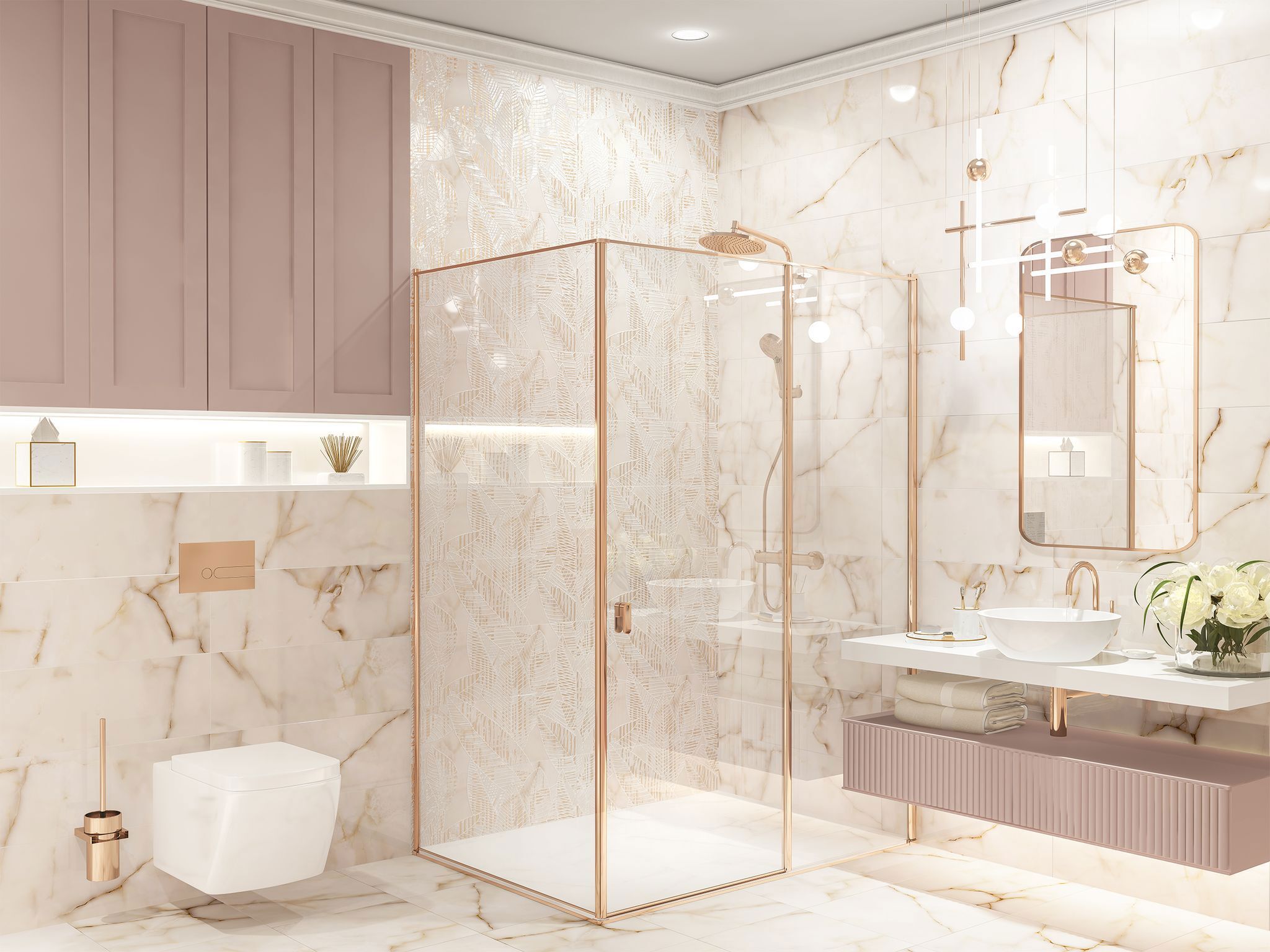 Изображение товара Напольная плитка Eletto Ceramica Rosa Portogallo 420x420 бежевый мрамор