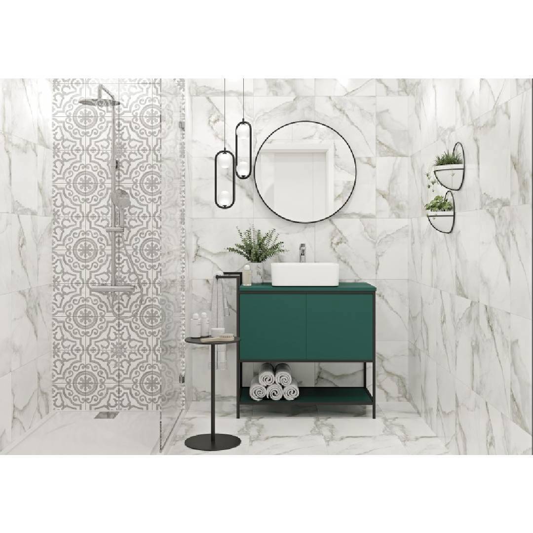 Изображение товара Керамогранит Cersanit Siena A16008 42x42см белый матовый эффект мрамор для пола и стен