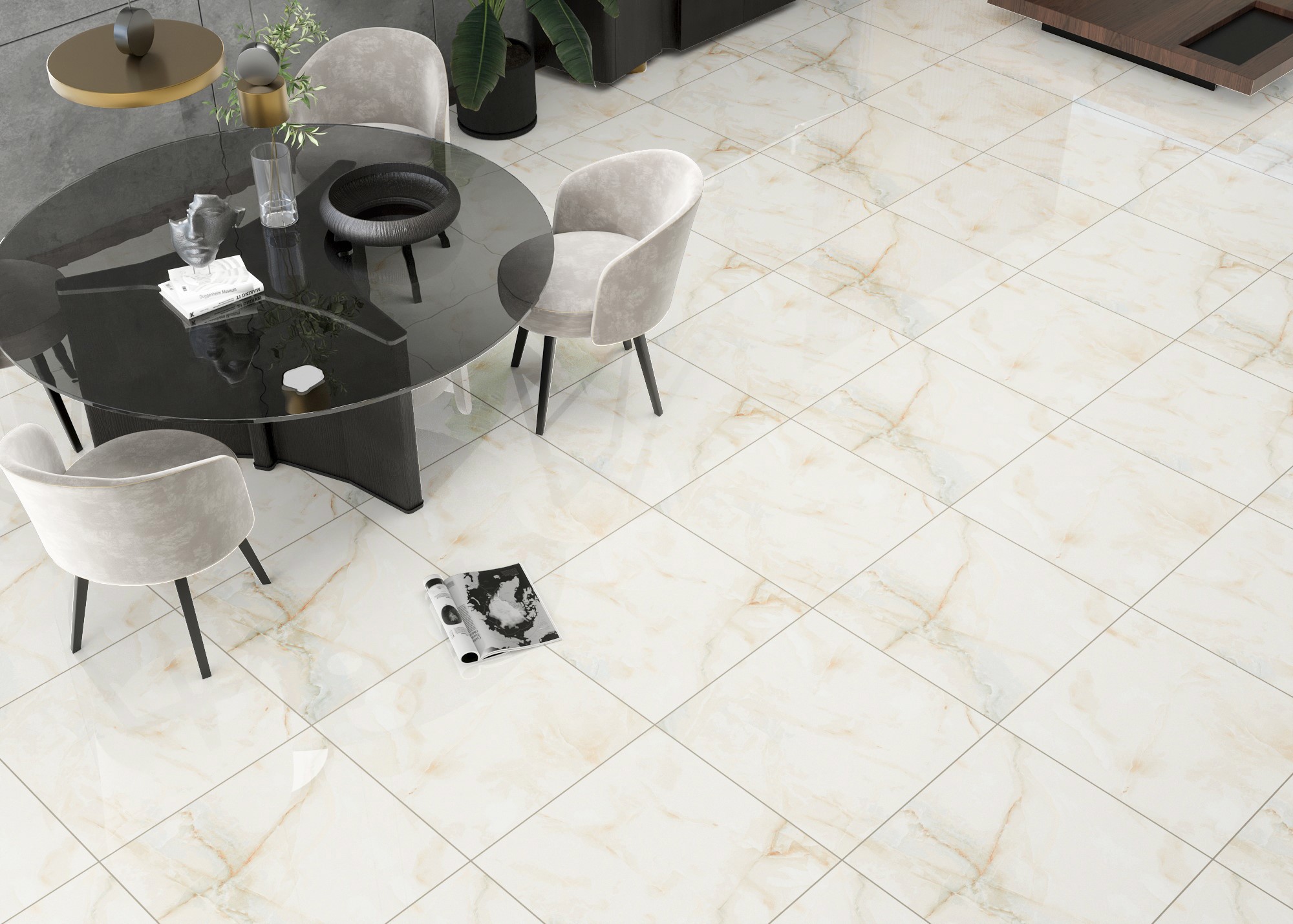 Изображение товара Керамогранит 60x60 см Eternal для внутренней отделки в бежевом цвете