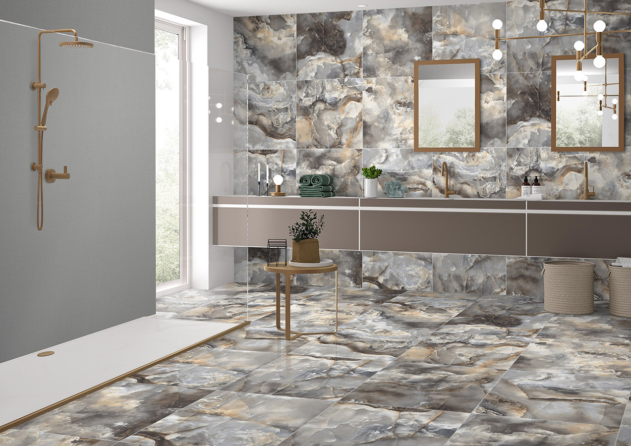 Изображение товара Керамогранит Primavera Honey Onyx Sky PR119 60x60 см, полированный, цвет серый