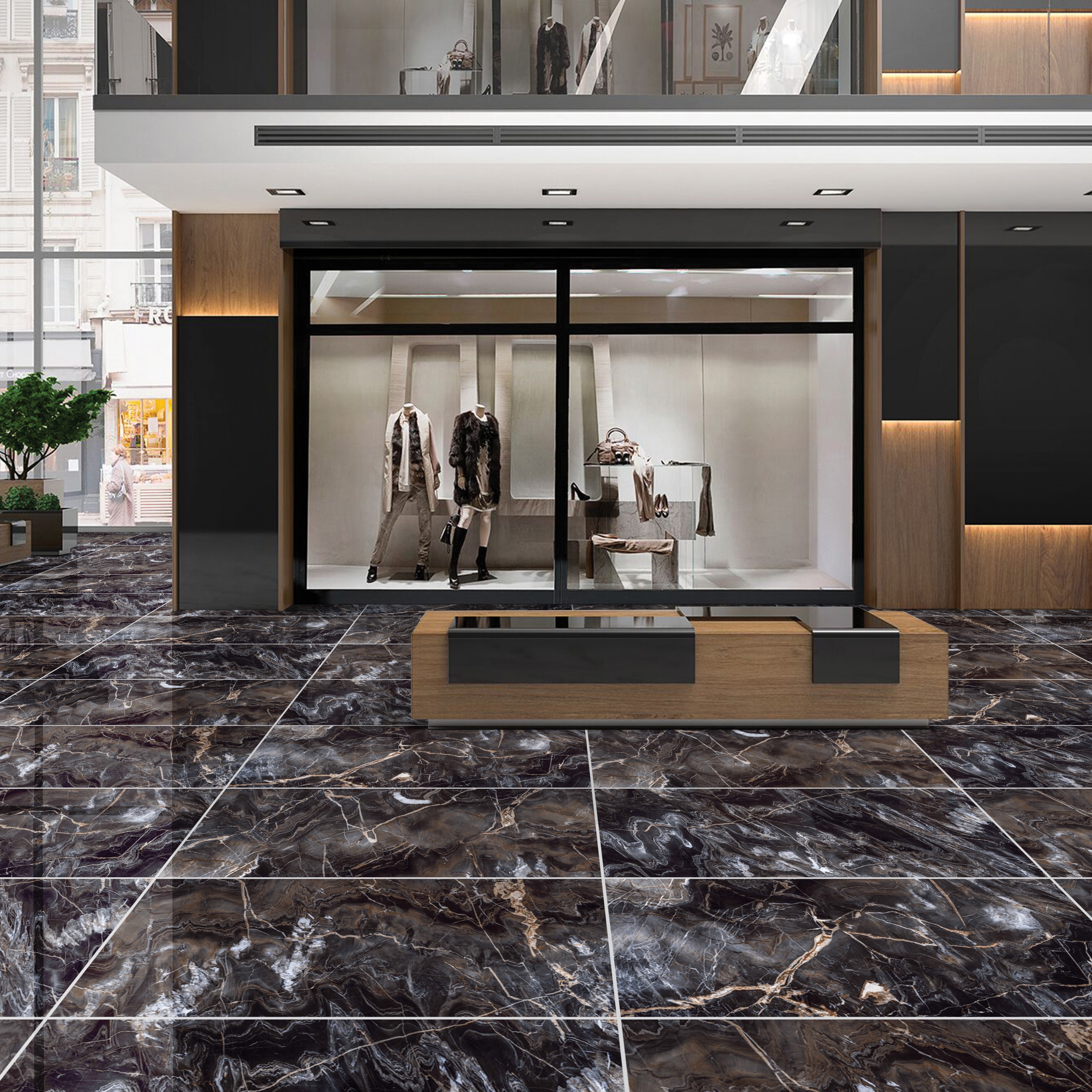 Изображение товара Керамогранит Primavera Toledo Black GR201 60x120 см, полированный, цвет коричневый