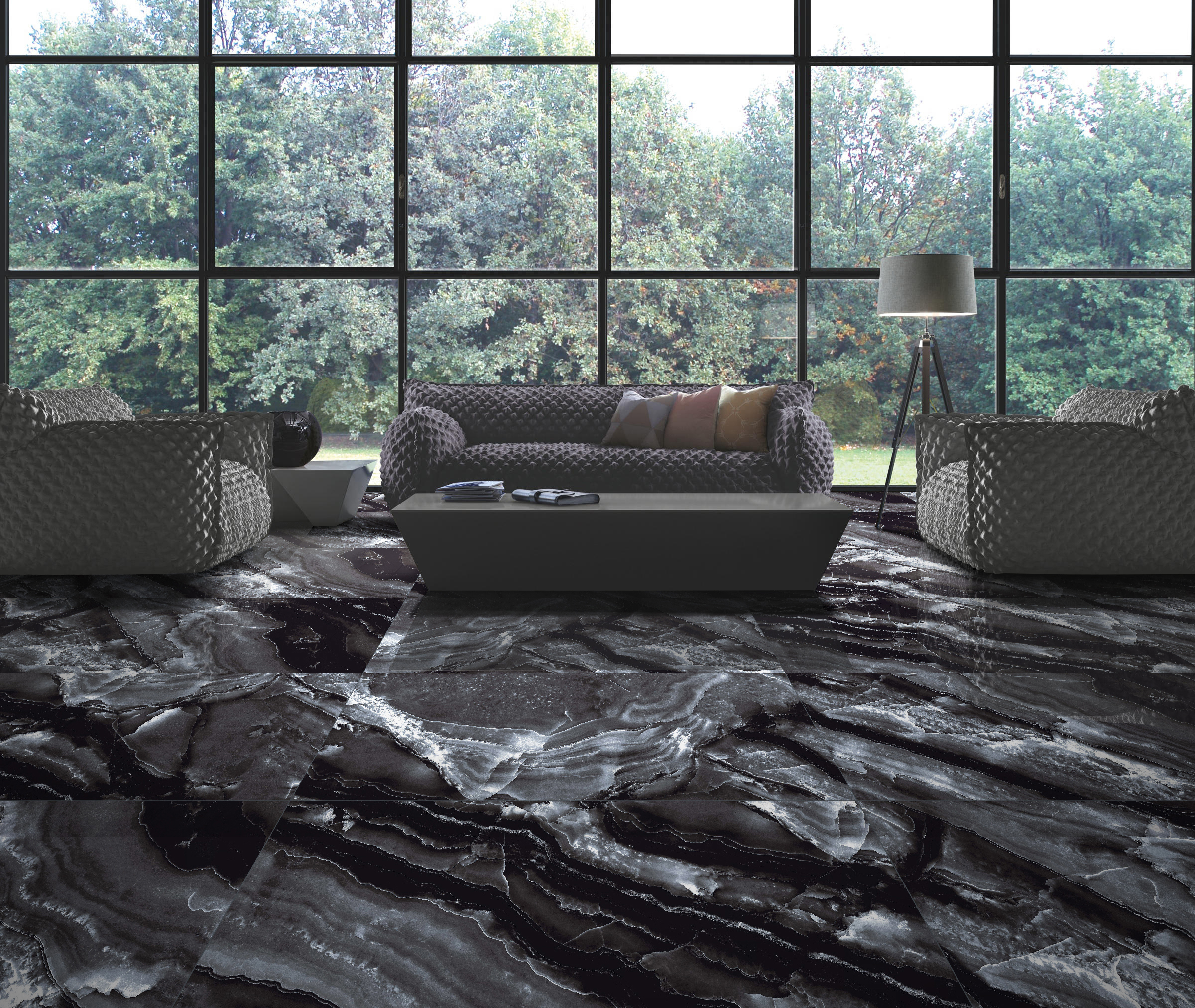 Изображение товара Керамогранит Primavera Black Modulo GR108 60x60 см, полированный, цвет черный