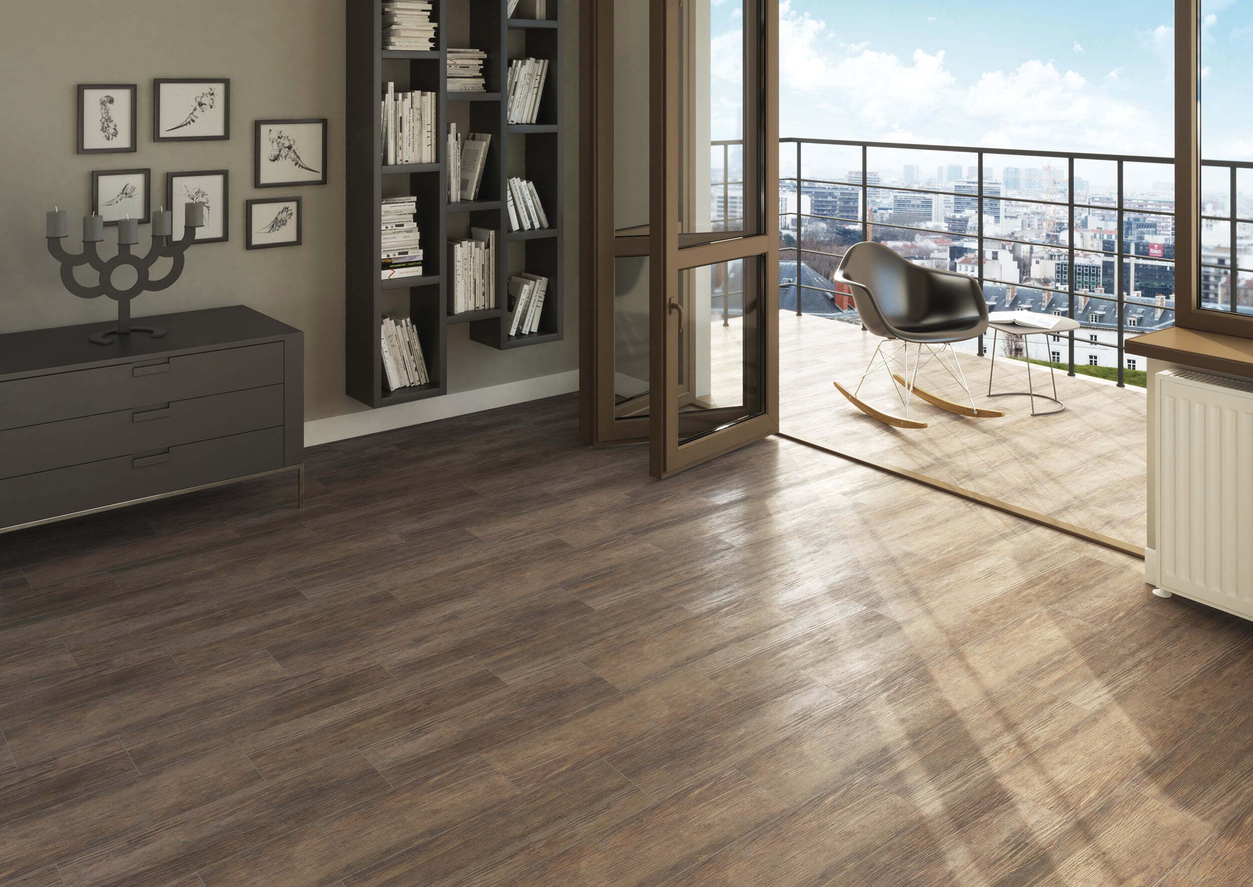 Изображение товара Керамогранит Cersanit Finwood FF4M052 18.5x59.8см белый эффект дерева