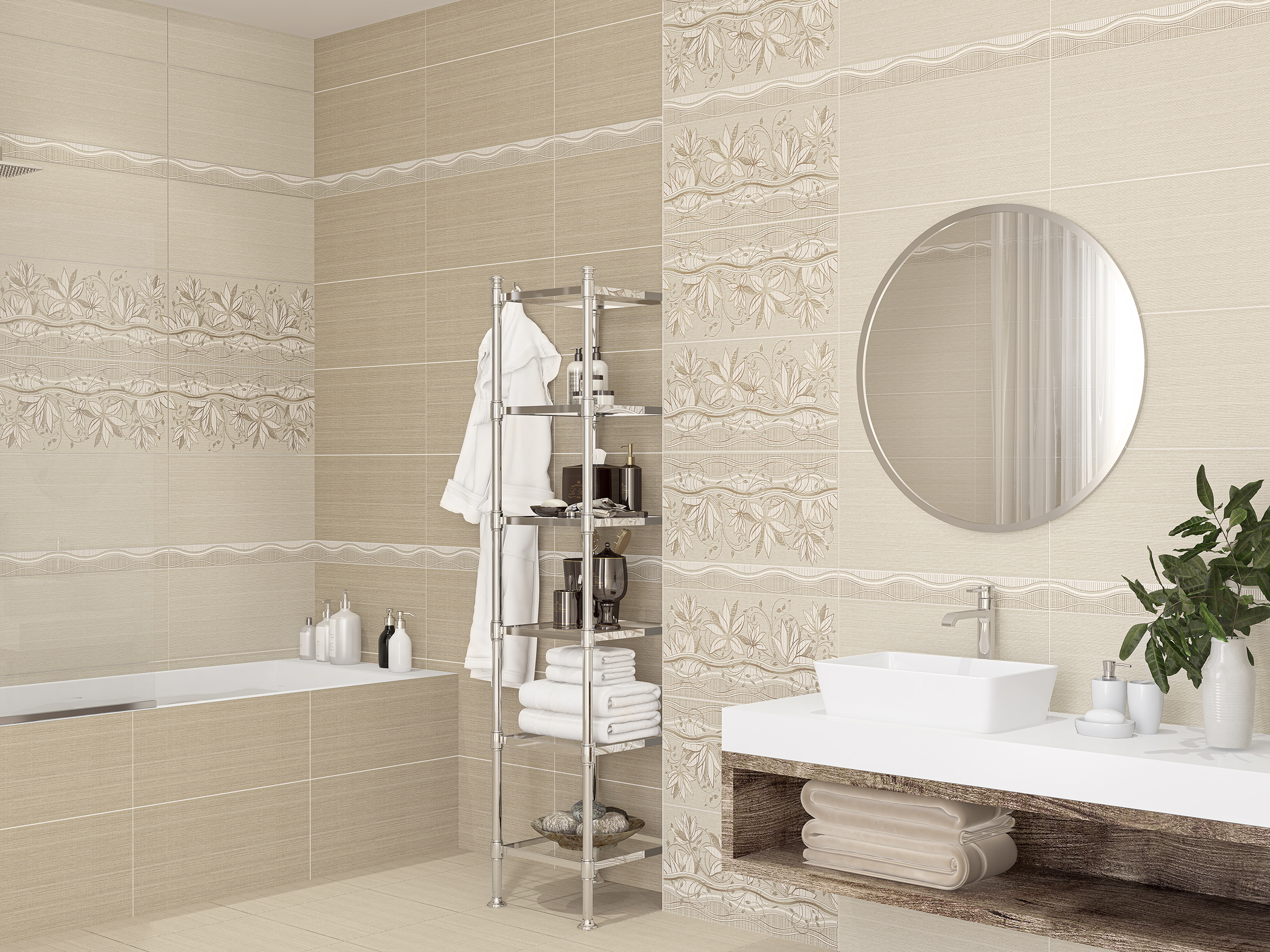 Изображение товара Напольная плитка Azori Romanico 509473001ufa 42x42 см бежевый