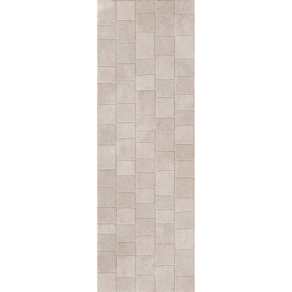 Изображение товара Керамическая настенная плитка Эдда 25x75 см 1,69 м2 матовая бежевые квадраты