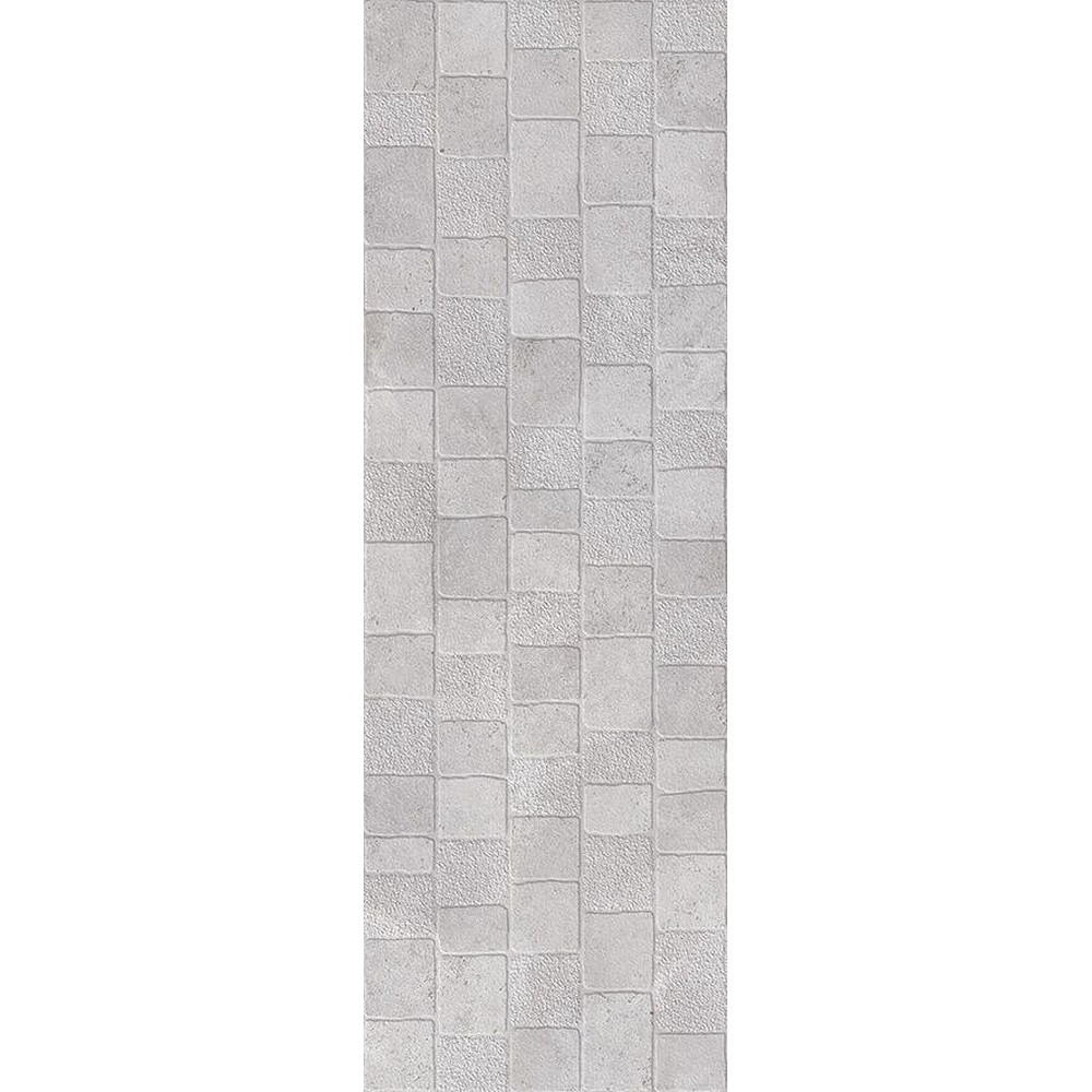 Изображение товара Плитка настенная Керамин Эдда CDB00025125, 25x75 см, 1.69 м2 цвет серые квадраты