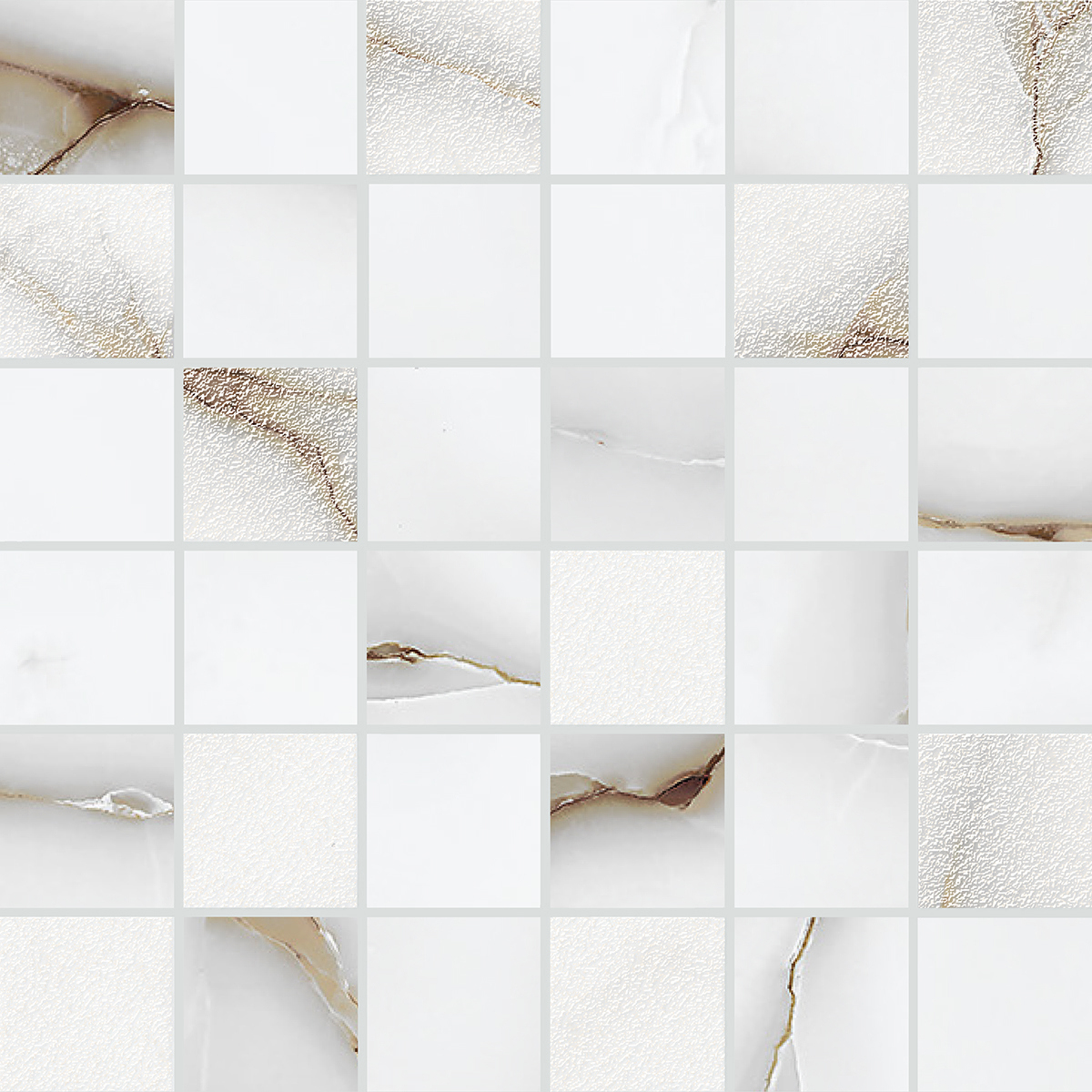 Изображение товара Мозаика Eletto ceramica 588143005ufa керамика, 300x300 см, цвет серый/серебристый