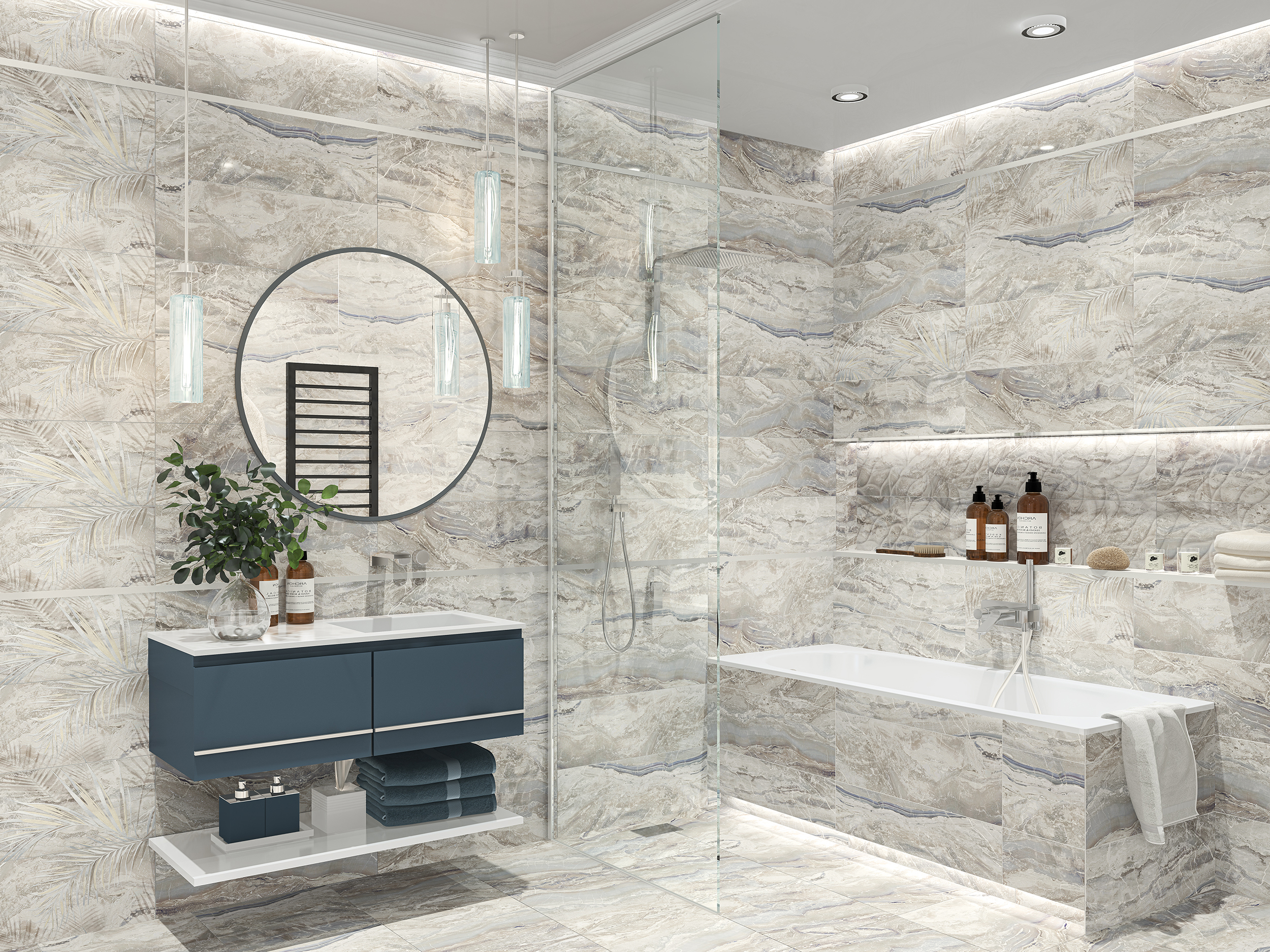 Изображение товара Напольная плитка Eletto Ceramica Fletto 42x42 см серый/серебристый