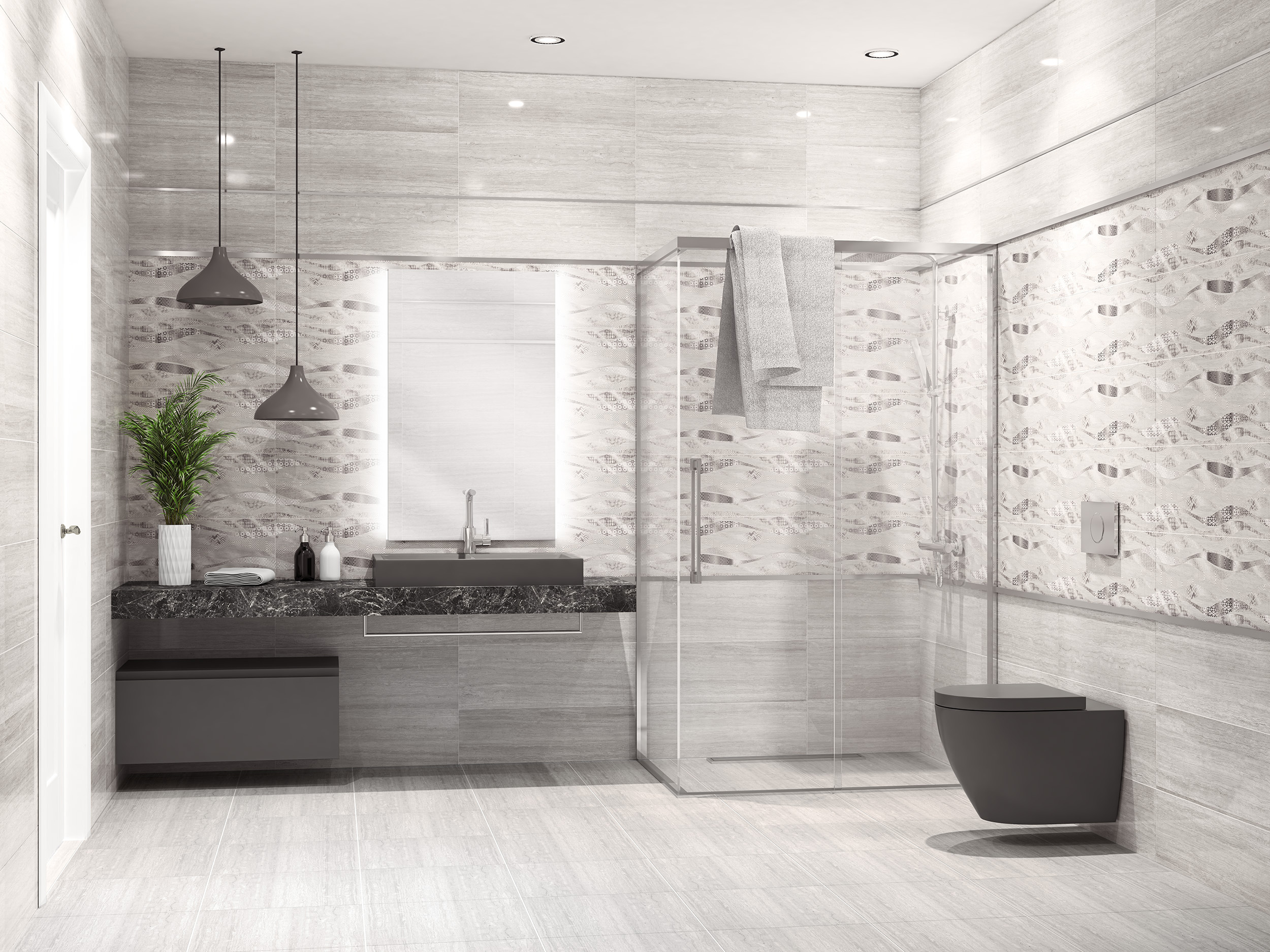 Изображение товара Настенная плитка Eletto Ceramica Trevi 25.10x70.90 см серый