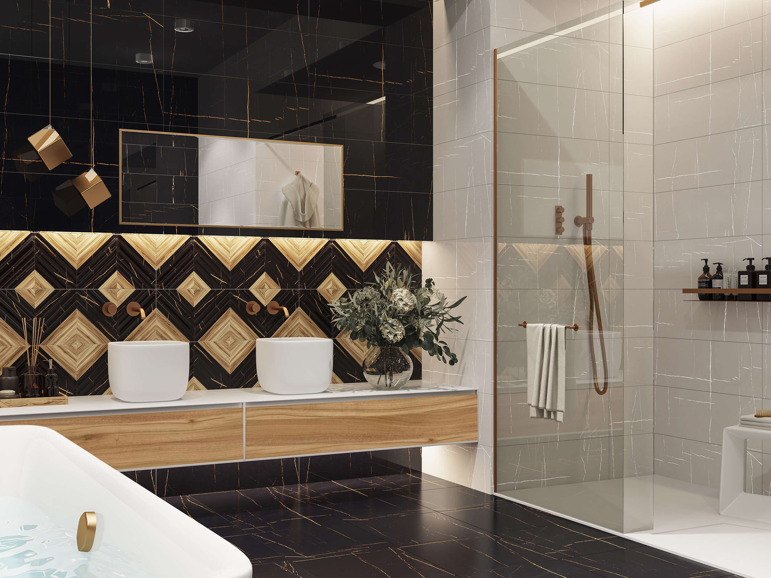 Изображение товара Плитка настенная Eletto Ceramica Basalt 24.20x70 см коричневая