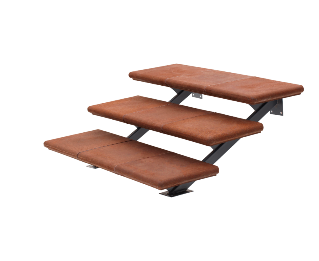 Изображение товара Лестница для крыльца 3 ступени WeEco ЛМТ3, цвет терракот, металлическая, сборная