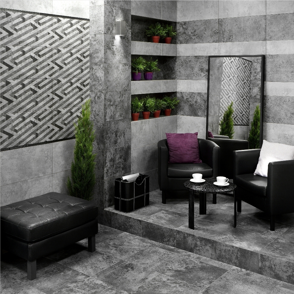 Изображение товара Настенная плитка Керамин Нью-Йорк 30x60 см серого цвета