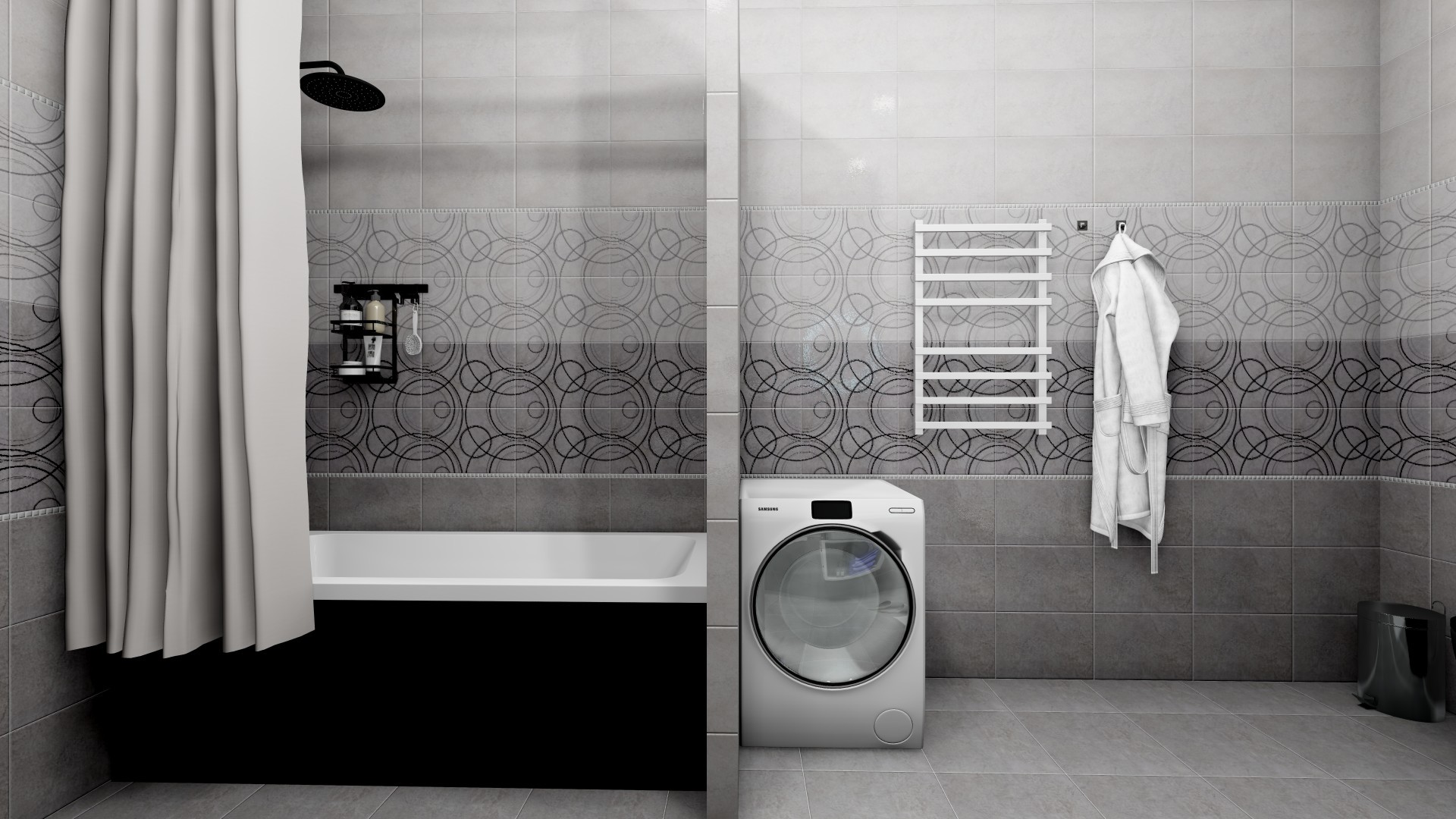 Изображение товара Плитка настенная Керамин Урбан 00-002383ufa, 27.50x40 см, 1.65 м2 цвет серый