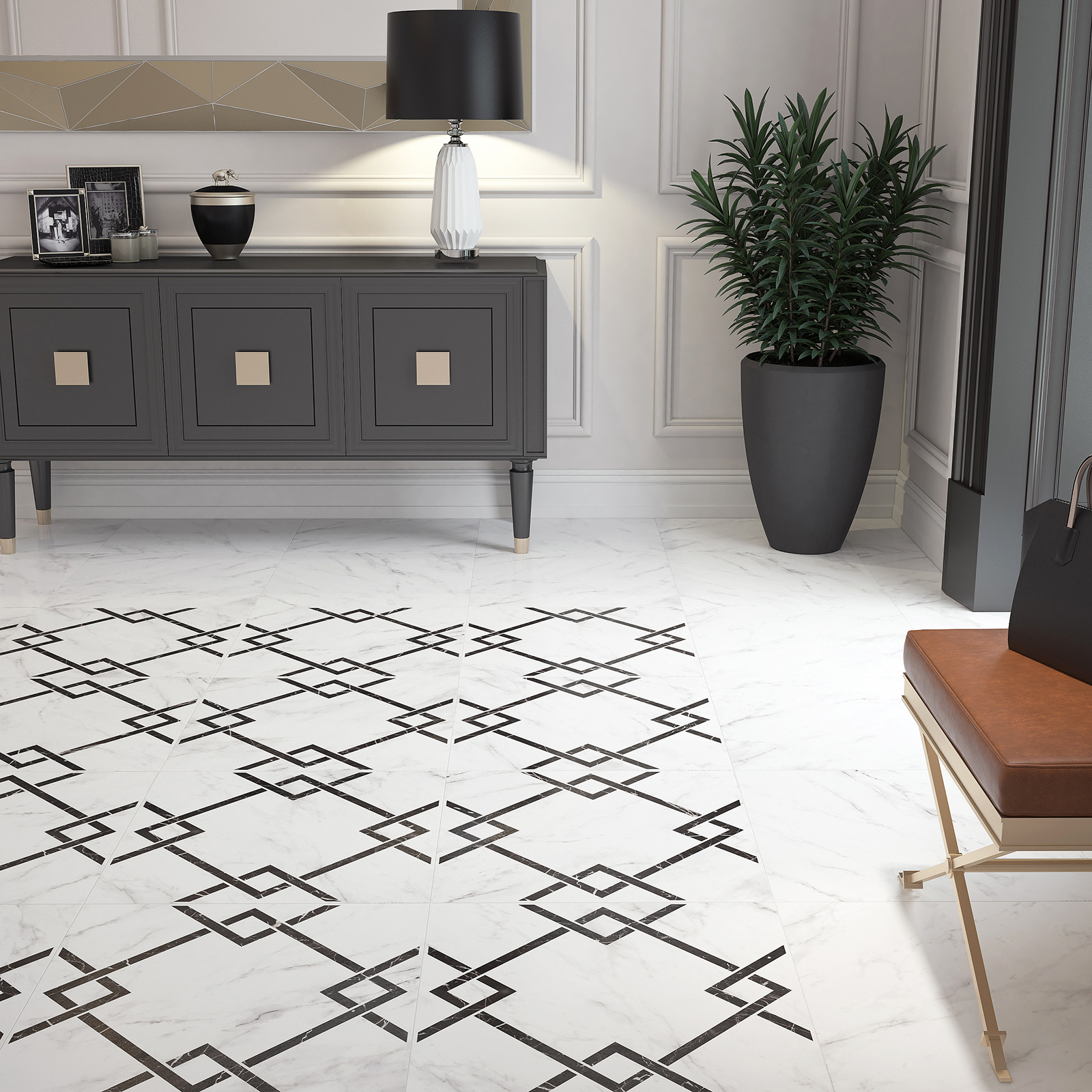 Изображение товара Керамогранит Керамин Монте 00-002243tmn 60x60см цвет белый