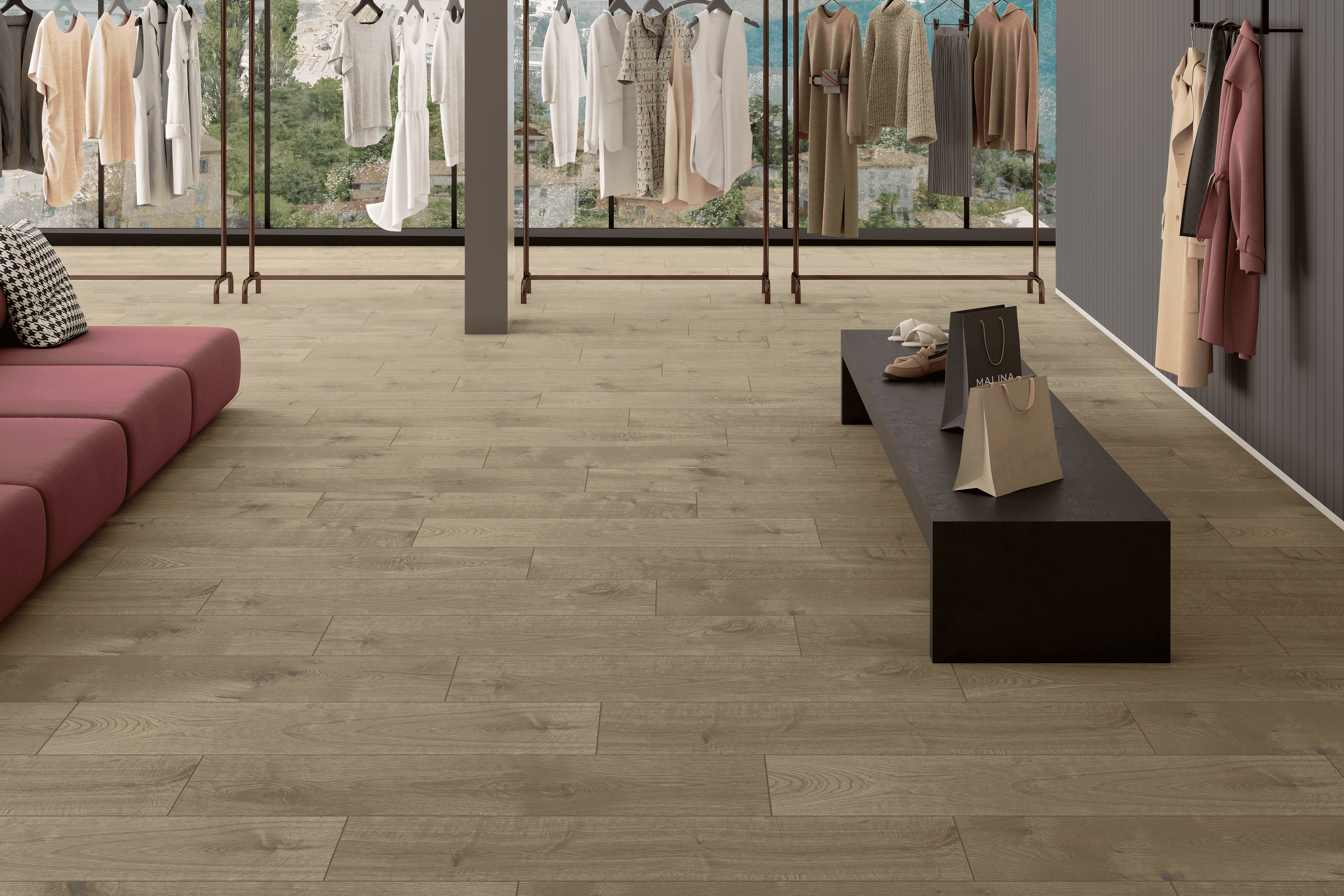 Изображение товара Керамогранит Kerald Havana Brown 20x120 см под дерево для стен и пола