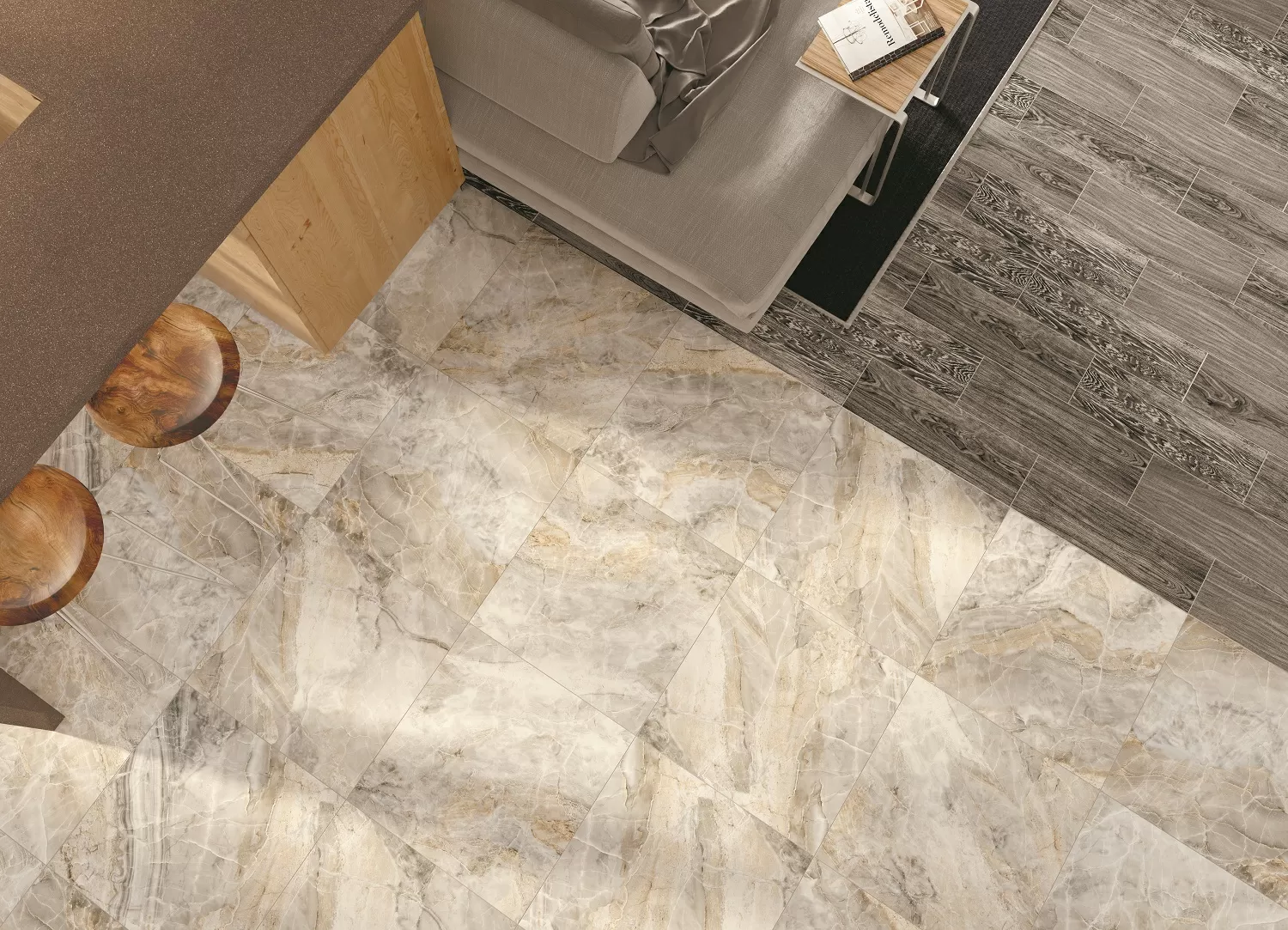 Изображение товара Керамогранит Kerranova Canyon K-905/SR/600x600x9ufa 60x60см цвет белый, бежевый, коричневый