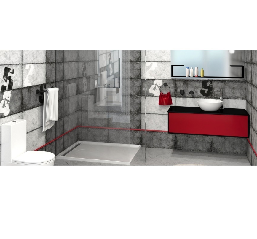 Изображение товара Настенная плитка Керамин u00038851 30x60 см серого цвета для стен внутри помещений