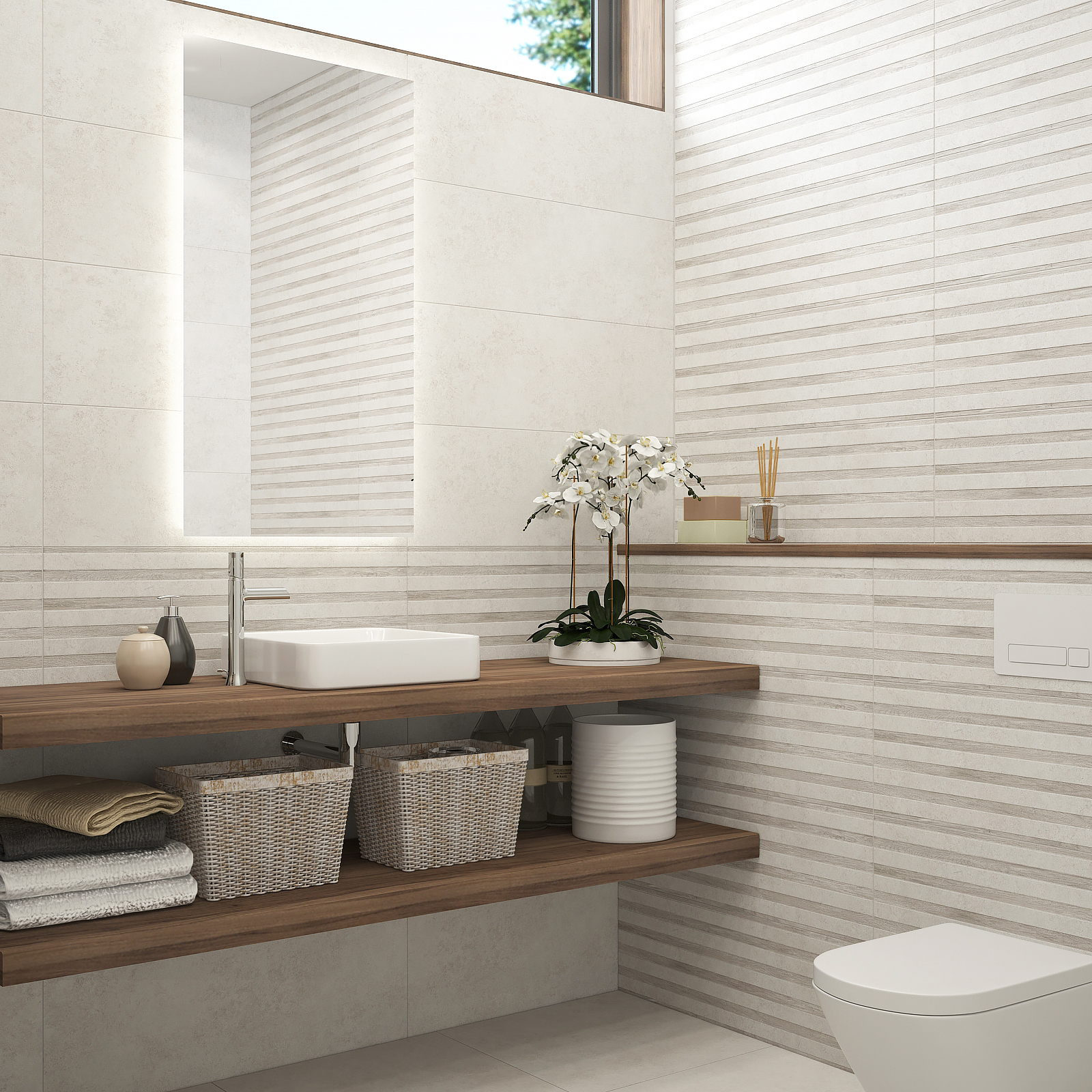 Изображение товара Настенная плитка Керамин Намиб 30x90 см бежевый крупный формат камень