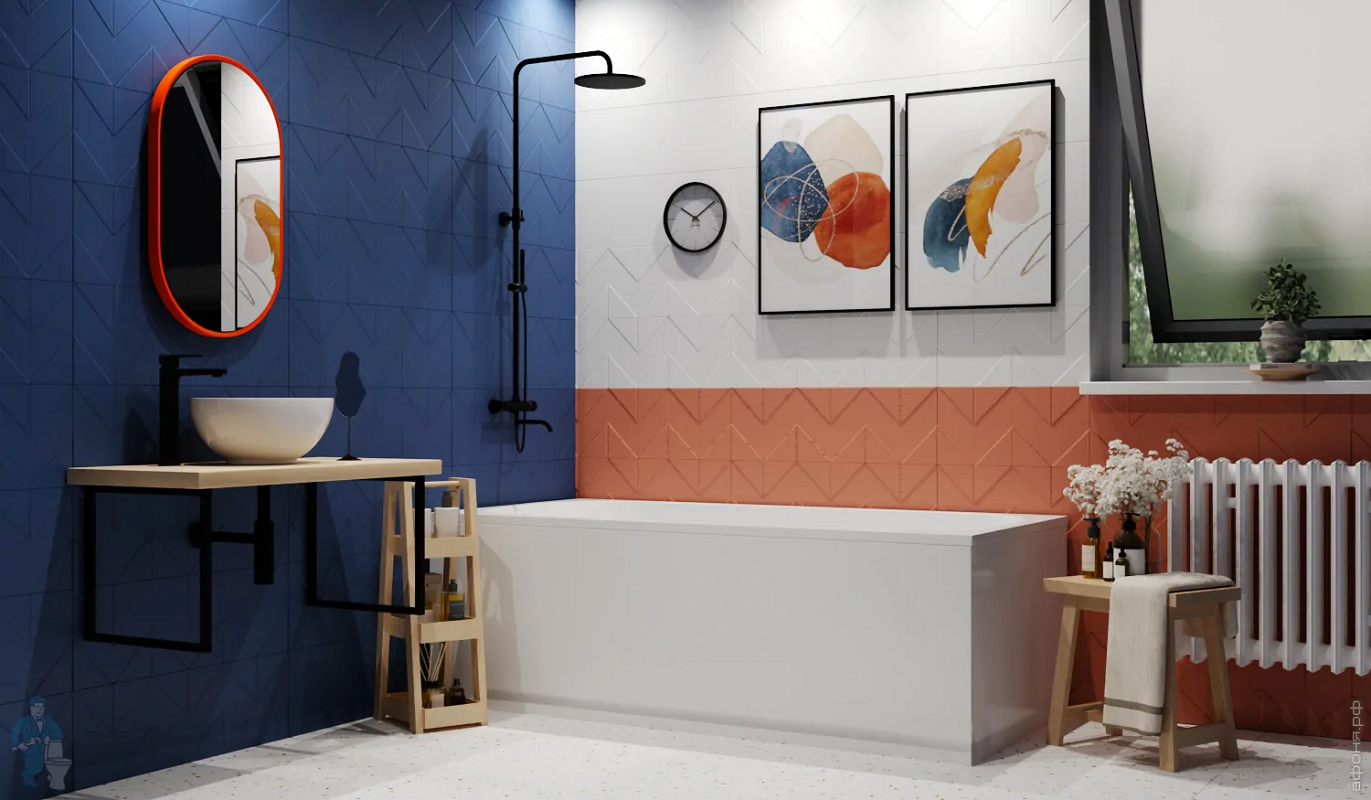 Изображение товара Настенная плитка Керамин 00-002482 25x75 см цвет синий