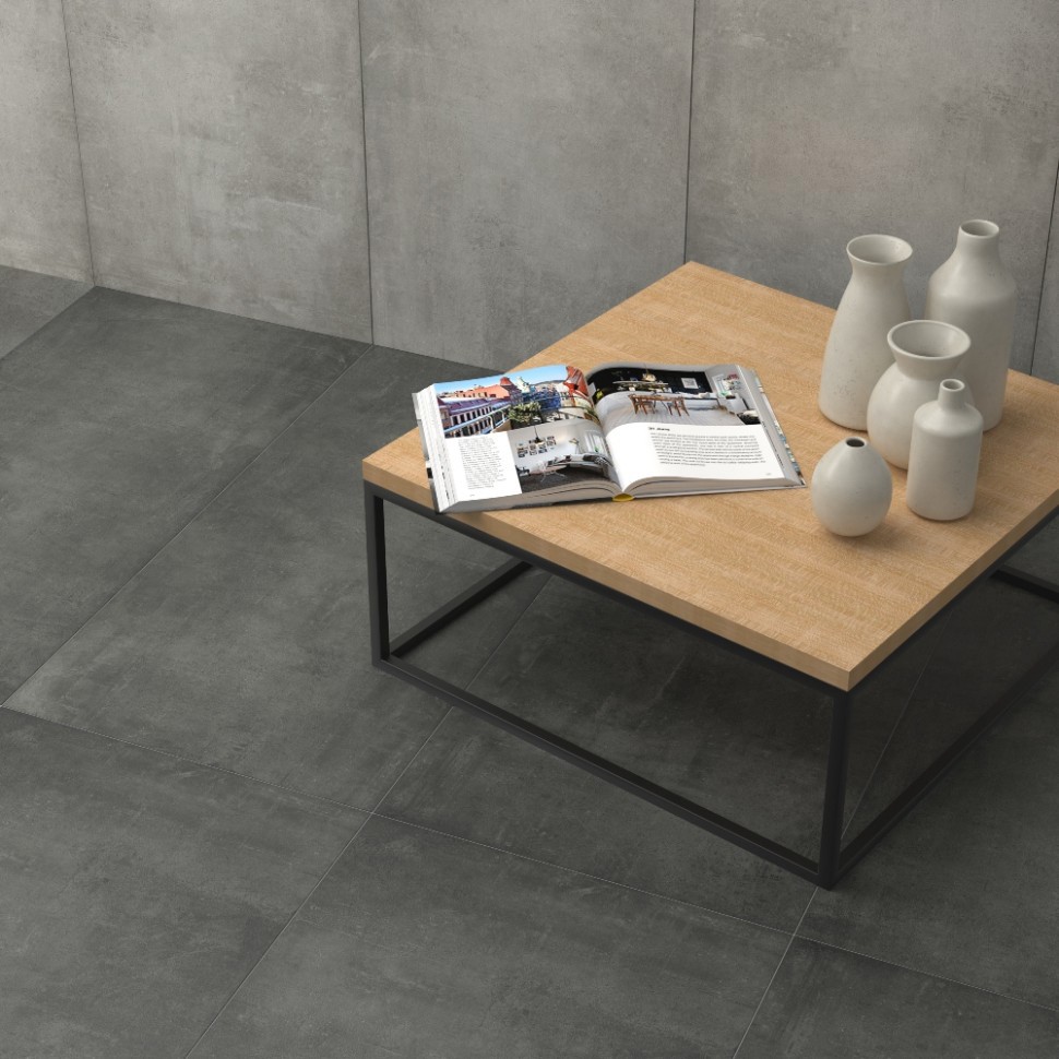 Изображение товара Керамогранит Grasaro Beton G-1103/MR 600x1200 антрацитовый матовый