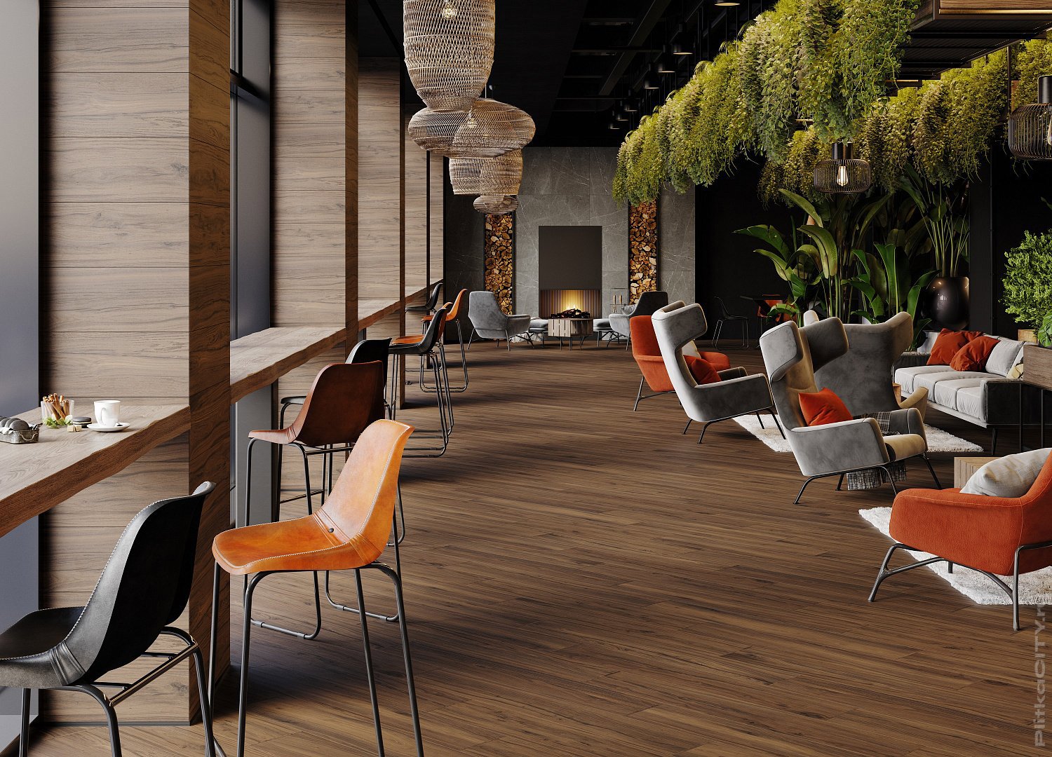 Изображение товара Керамогранит Kerranova Alleya K-2102/SR 200x120x10 мм коричневый для пола и стен